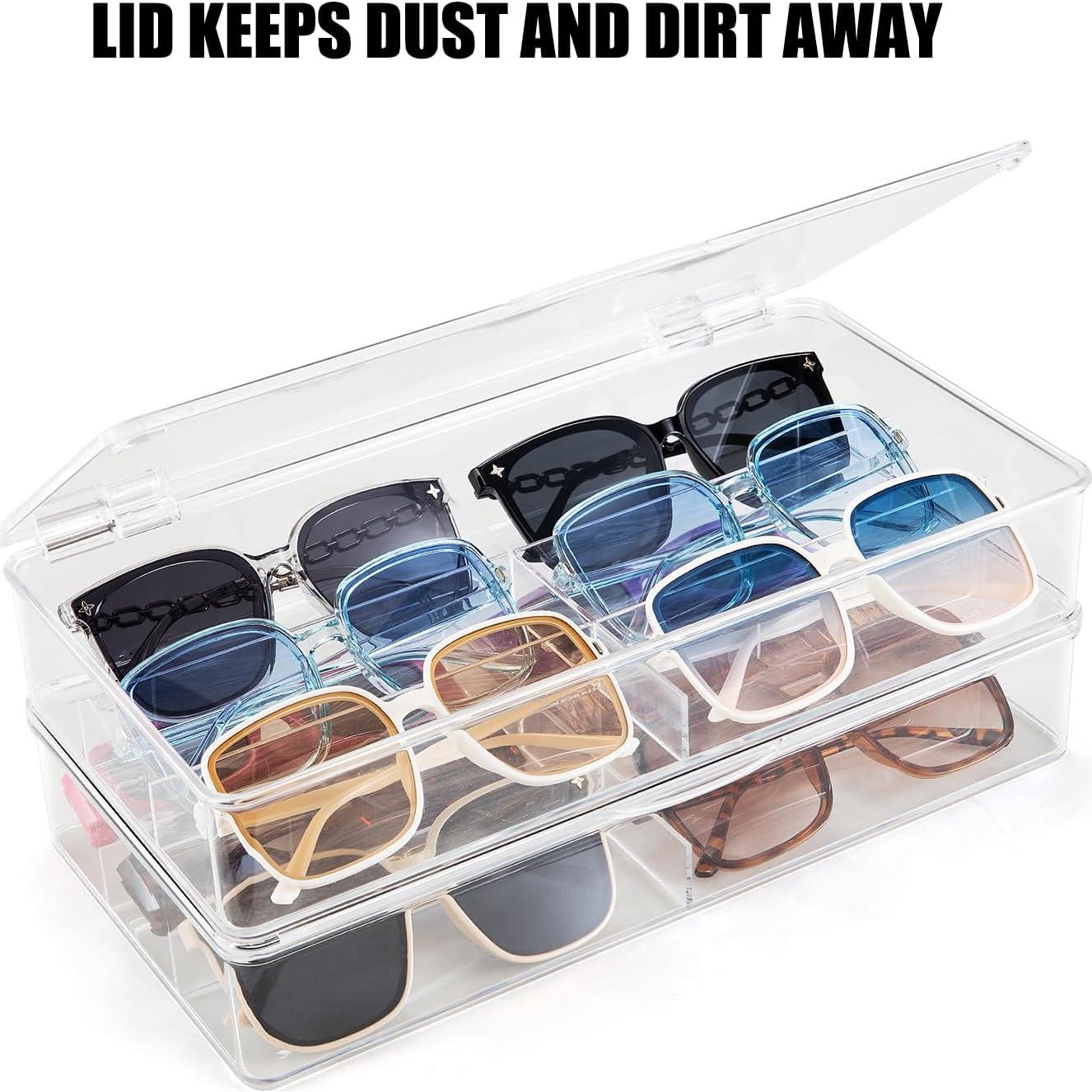 Organizador de Gafas de Sol BOPai Acrílico Apilable - 2 Piezas