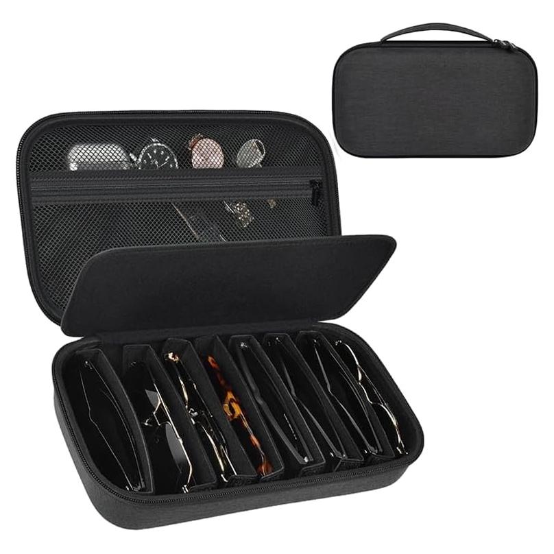 Estuche Organizador de Gafas de Sol Quay Negro 8 Ranuras