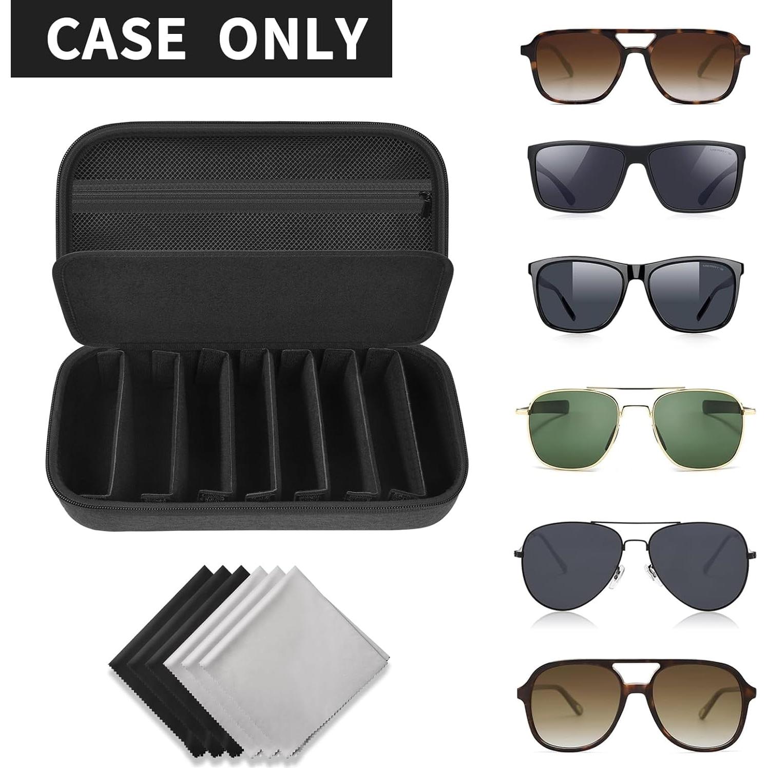 Estuche Organizador de Gafas de Sol Quay Negro 8 Ranuras