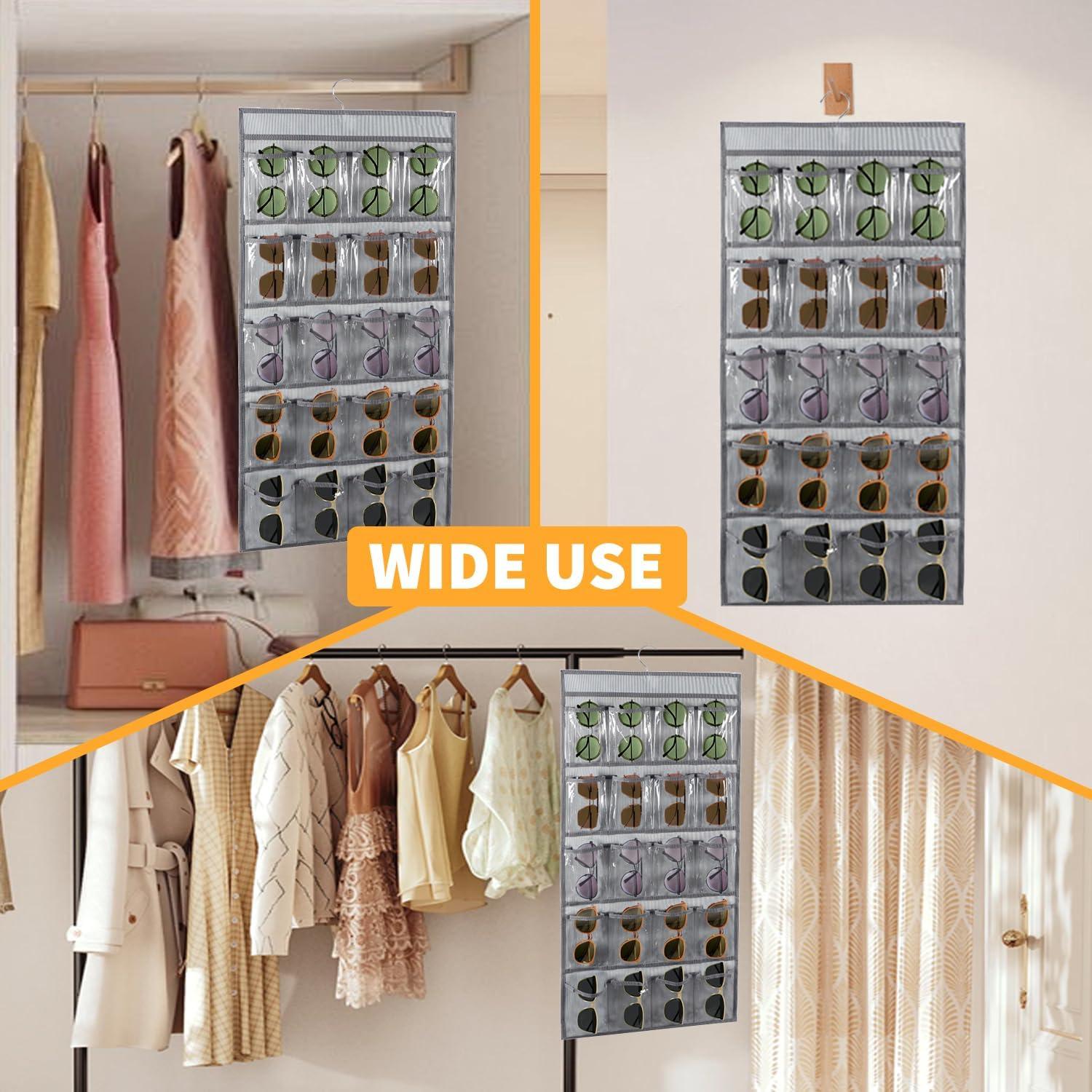 Organizador de Gafas de Sol TEMUORG 2 Pcs Gris 40 Bolsillos