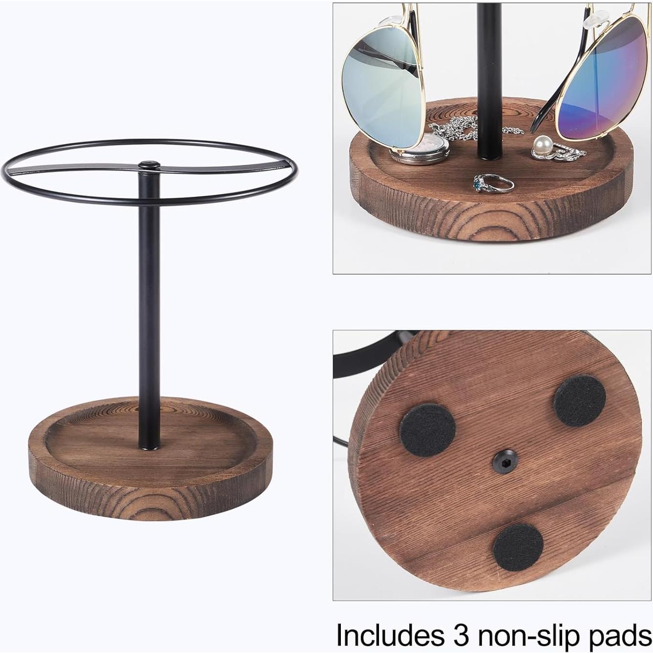 Organizador de Gafas de Sol BDBDYEAY de Madera y Metal para 12 Pares