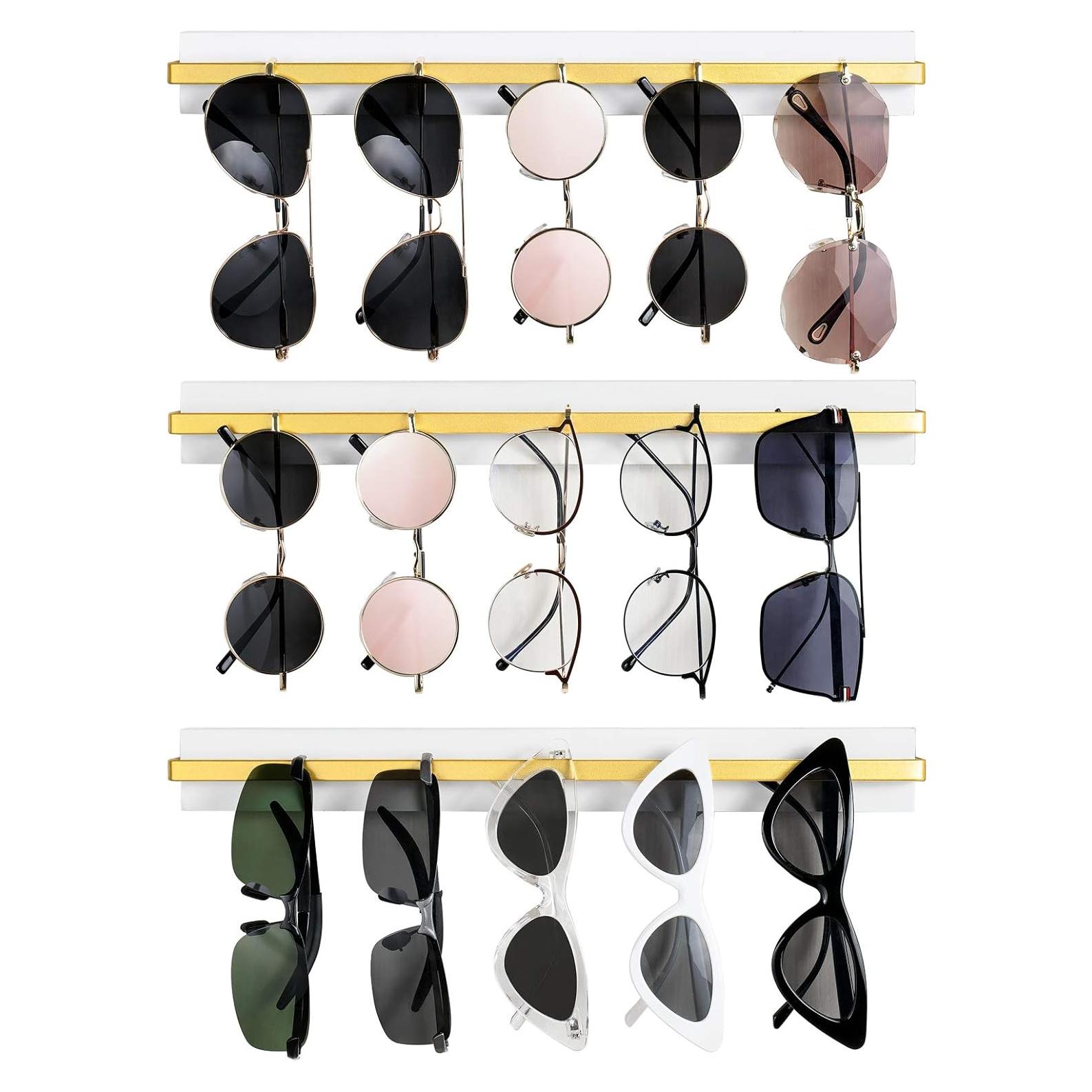 Organizador de Gafas de Sol Mkono Set de 3 Blanco Pared