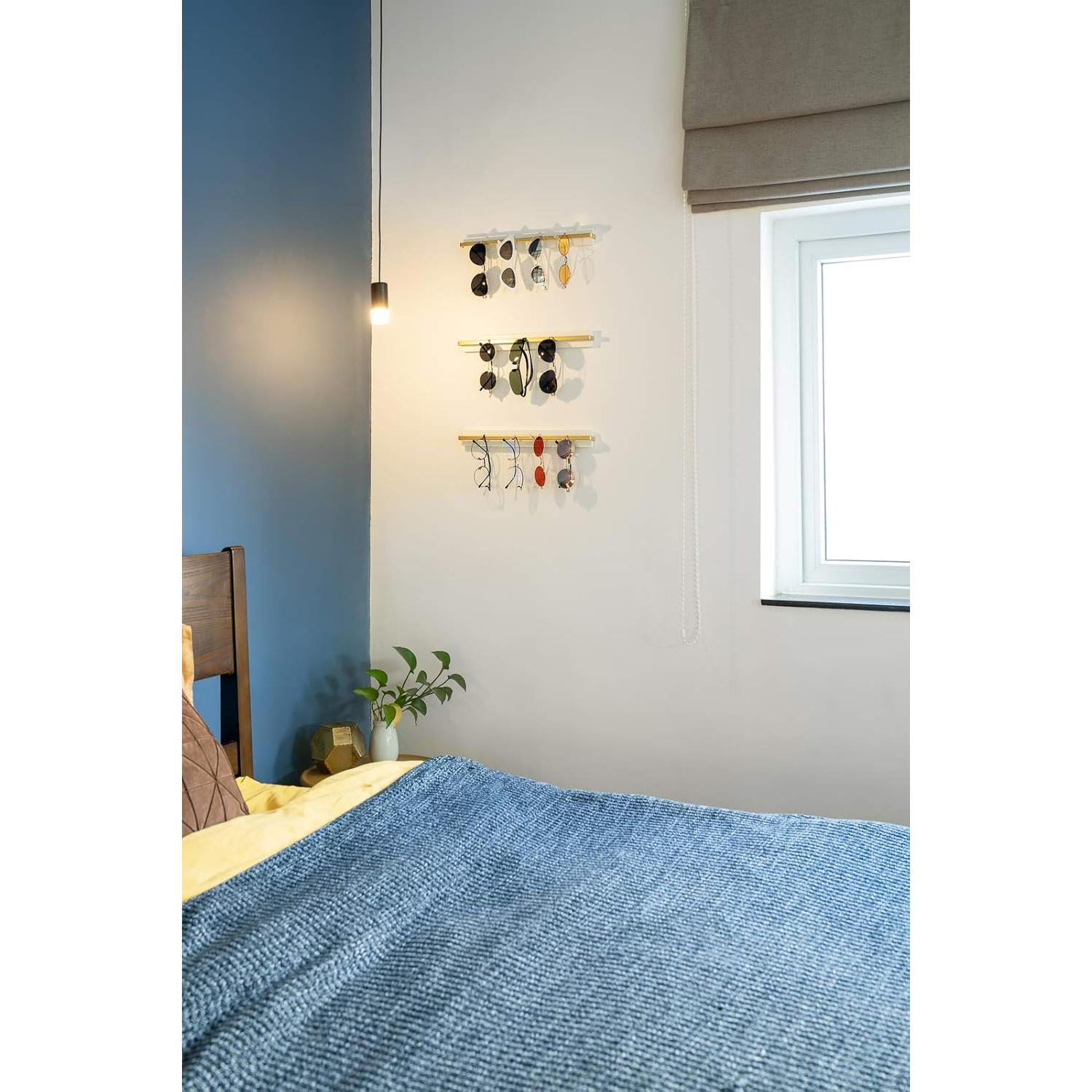 Organizador de Gafas de Sol Mkono Set de 3 Blanco Pared