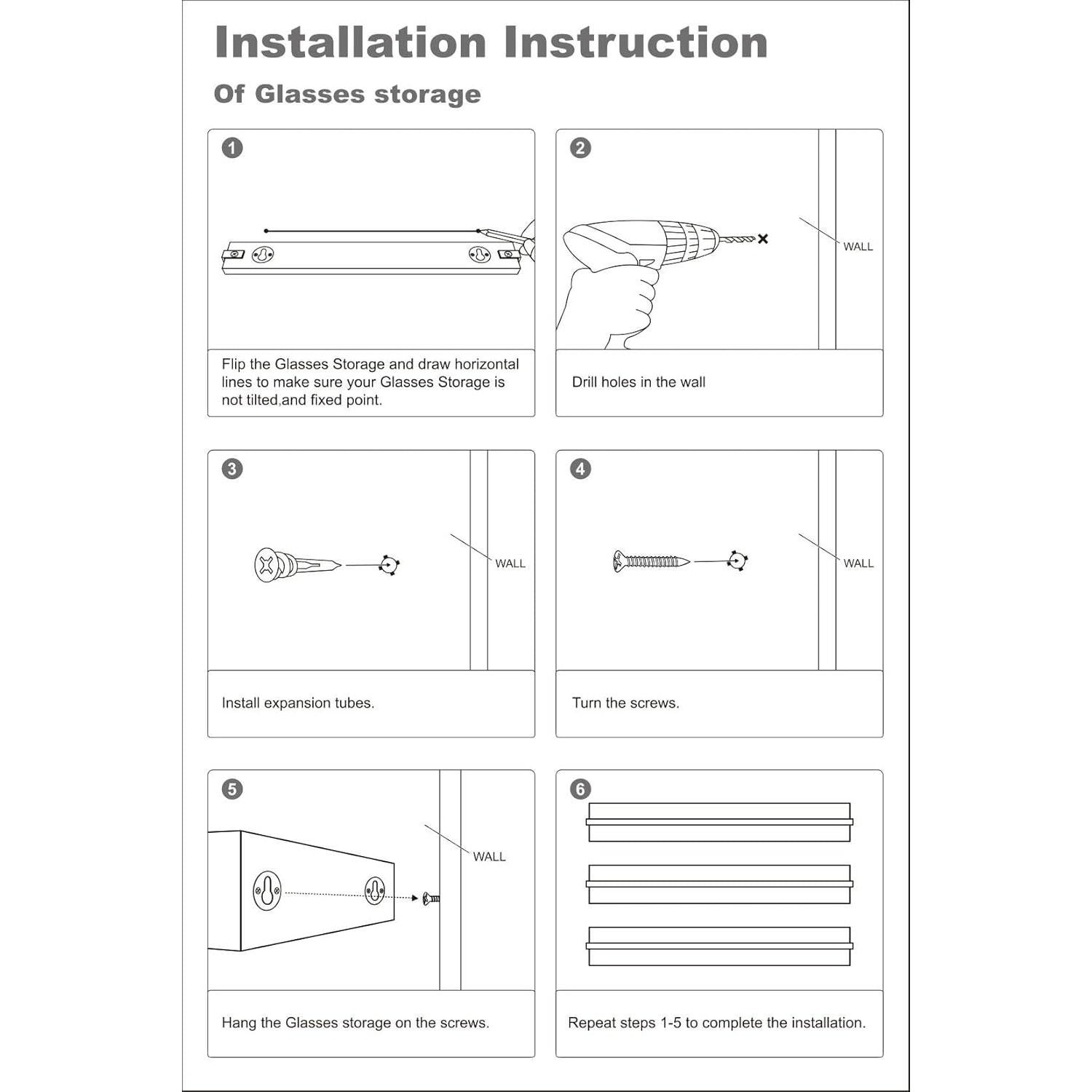 Organizador de Gafas de Sol Mkono Set de 3 Blanco Pared