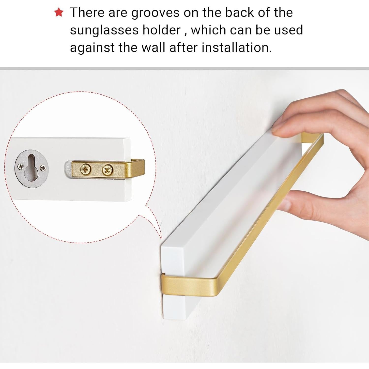 Organizador de Gafas de Sol Mkono Set de 3 Blanco Pared