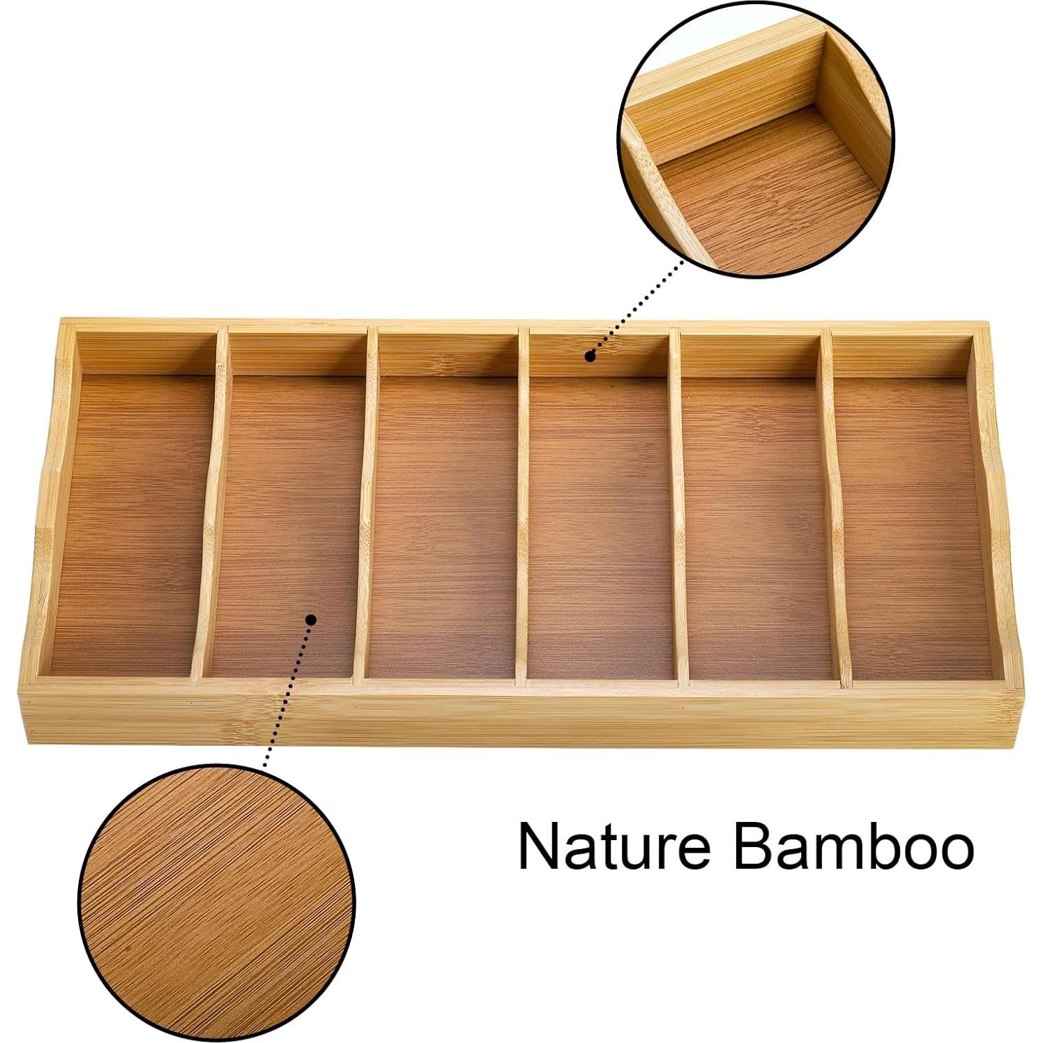 Organizador de Gafas de Sol SOUJOY 3 Piezas Bambú 6 Compartimentos