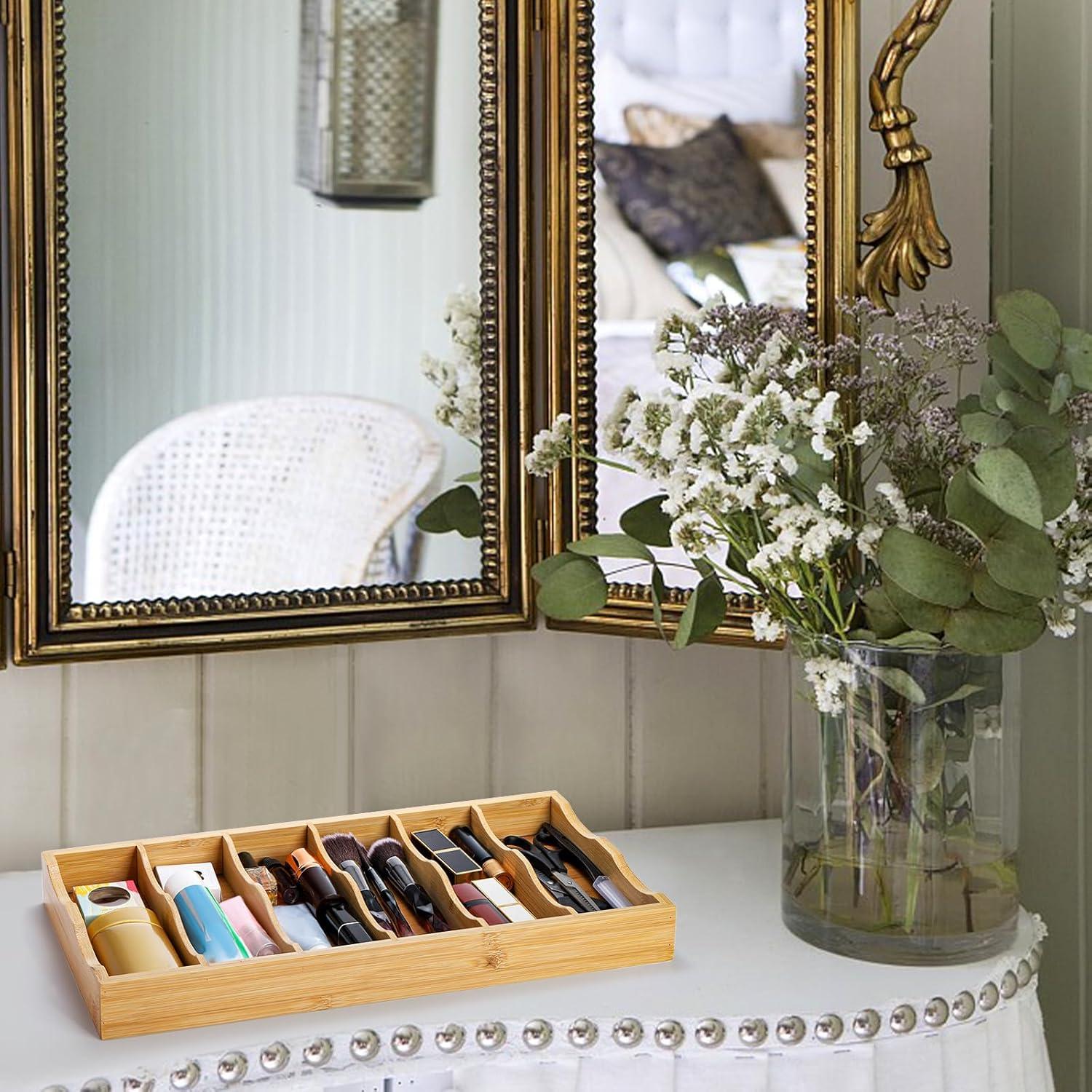 Organizador de Gafas de Sol SOUJOY 3 Piezas Bambú 6 Compartimentos