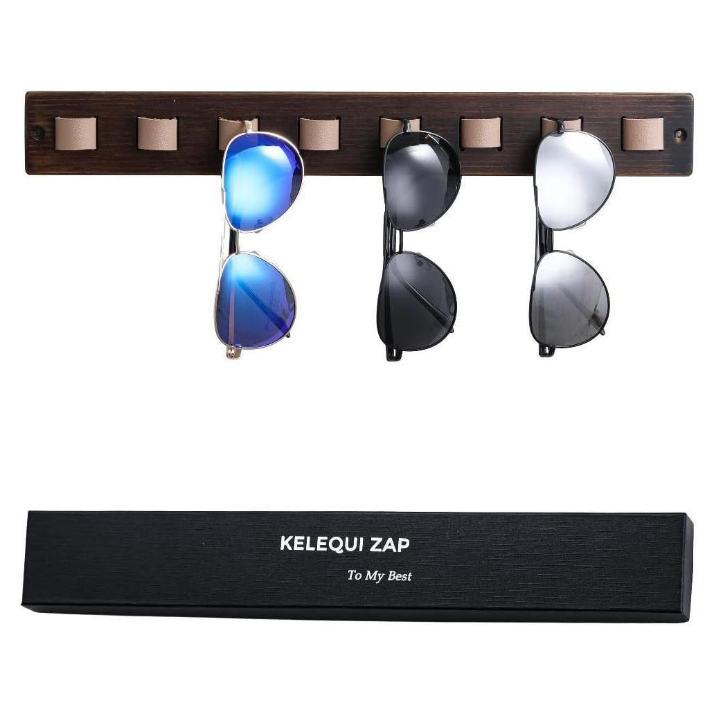 Organizador de Gafas de Sol KELEQUI ZAP Madera Rústica
