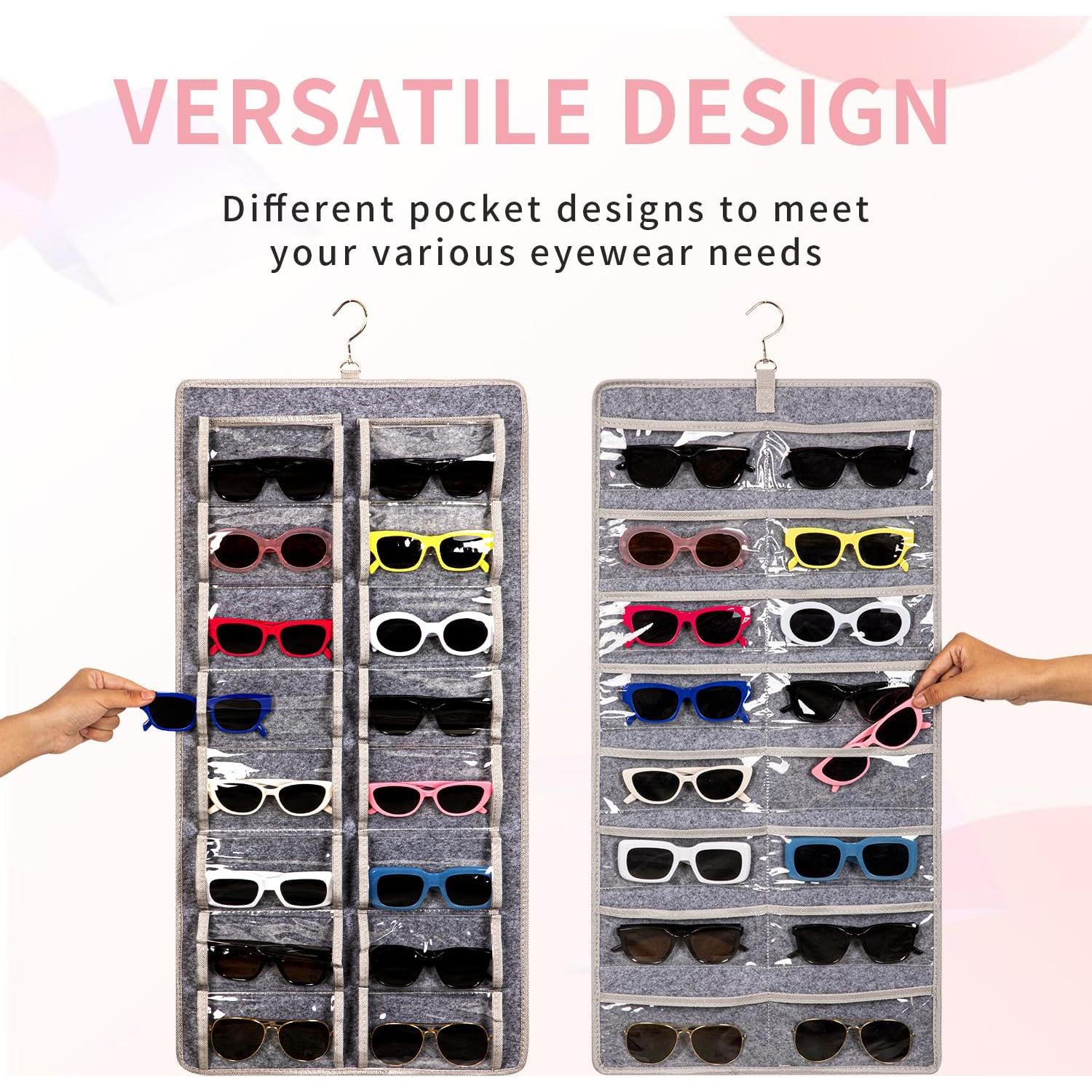 Organizador de Gafas de Sol KGMCARE Doble Cara 32 Ranuras