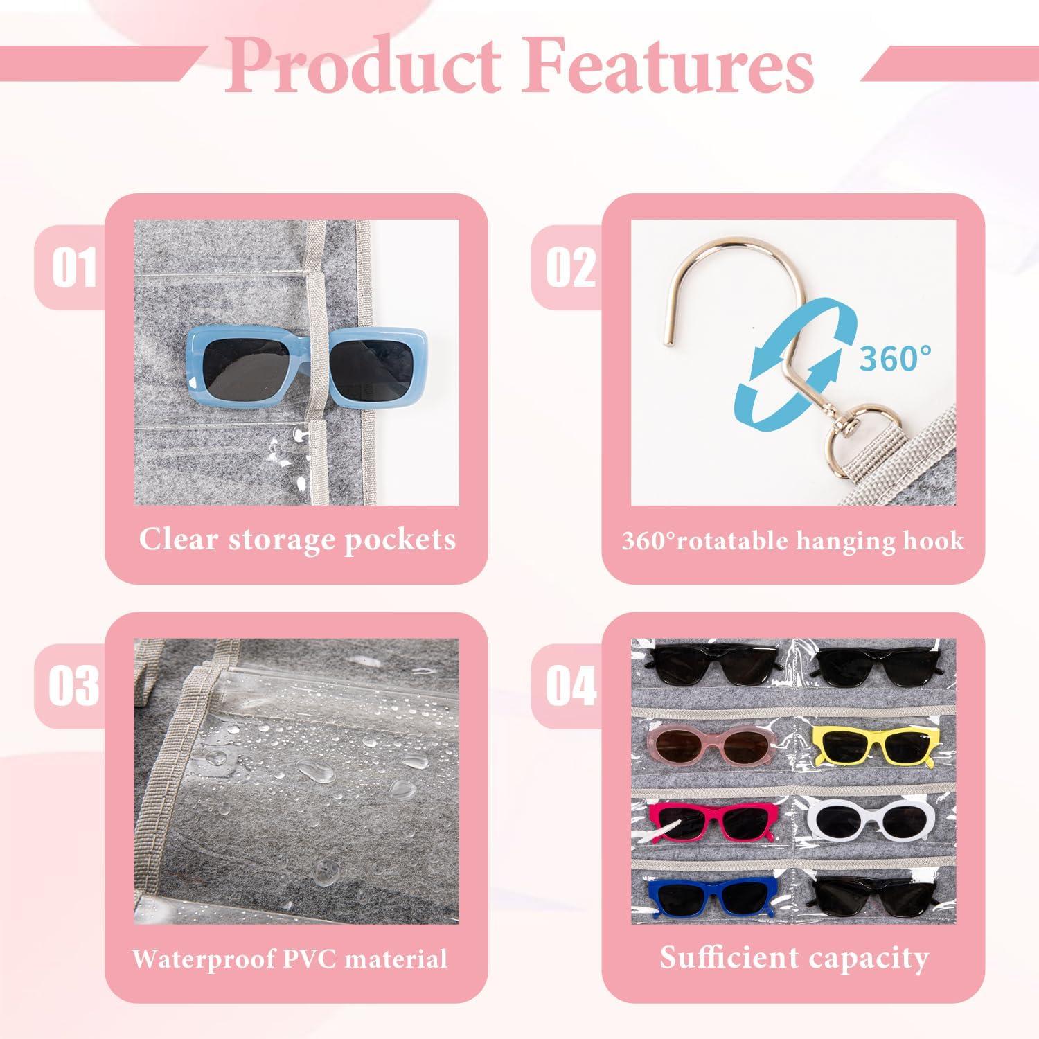 Organizador de Gafas de Sol KGMCARE Doble Cara 32 Ranuras