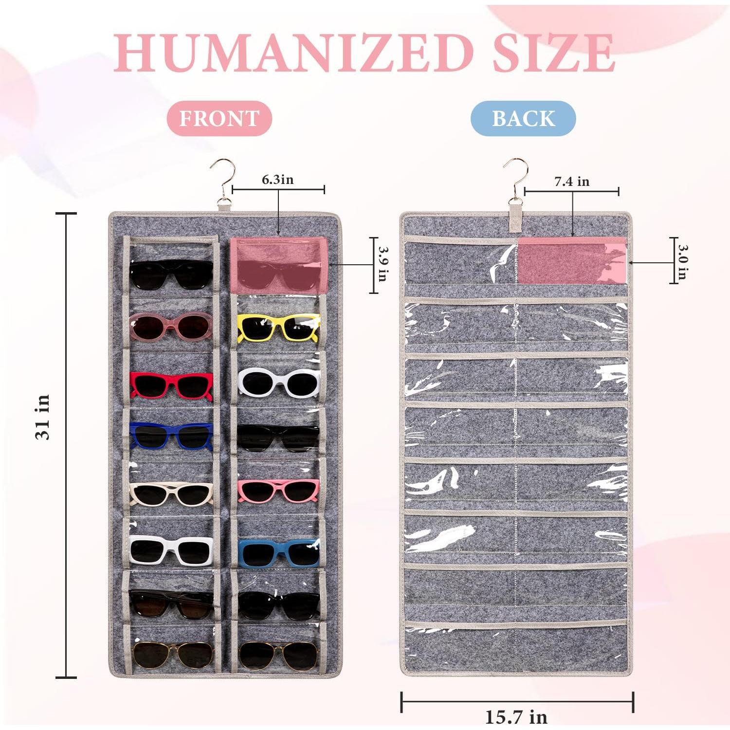 Organizador de Gafas de Sol KGMCARE Doble Cara 32 Ranuras