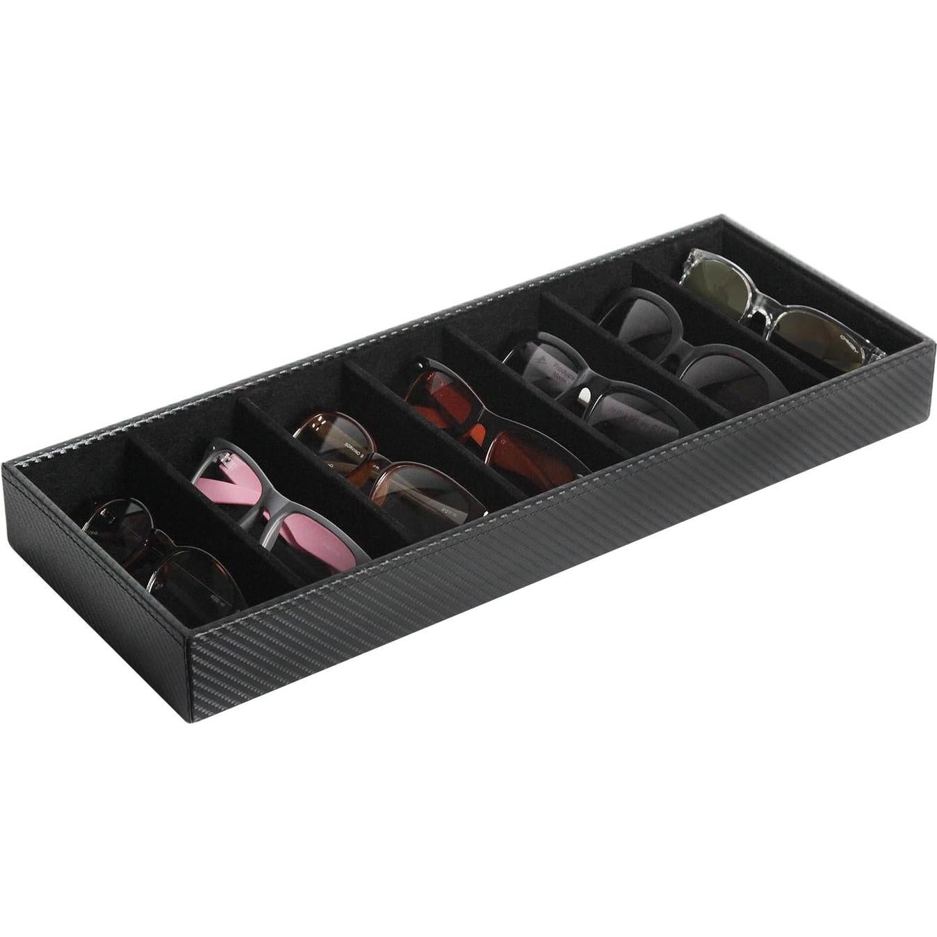 Organizador de Gafas JackCubeDesign 7 Compartimentos Negro