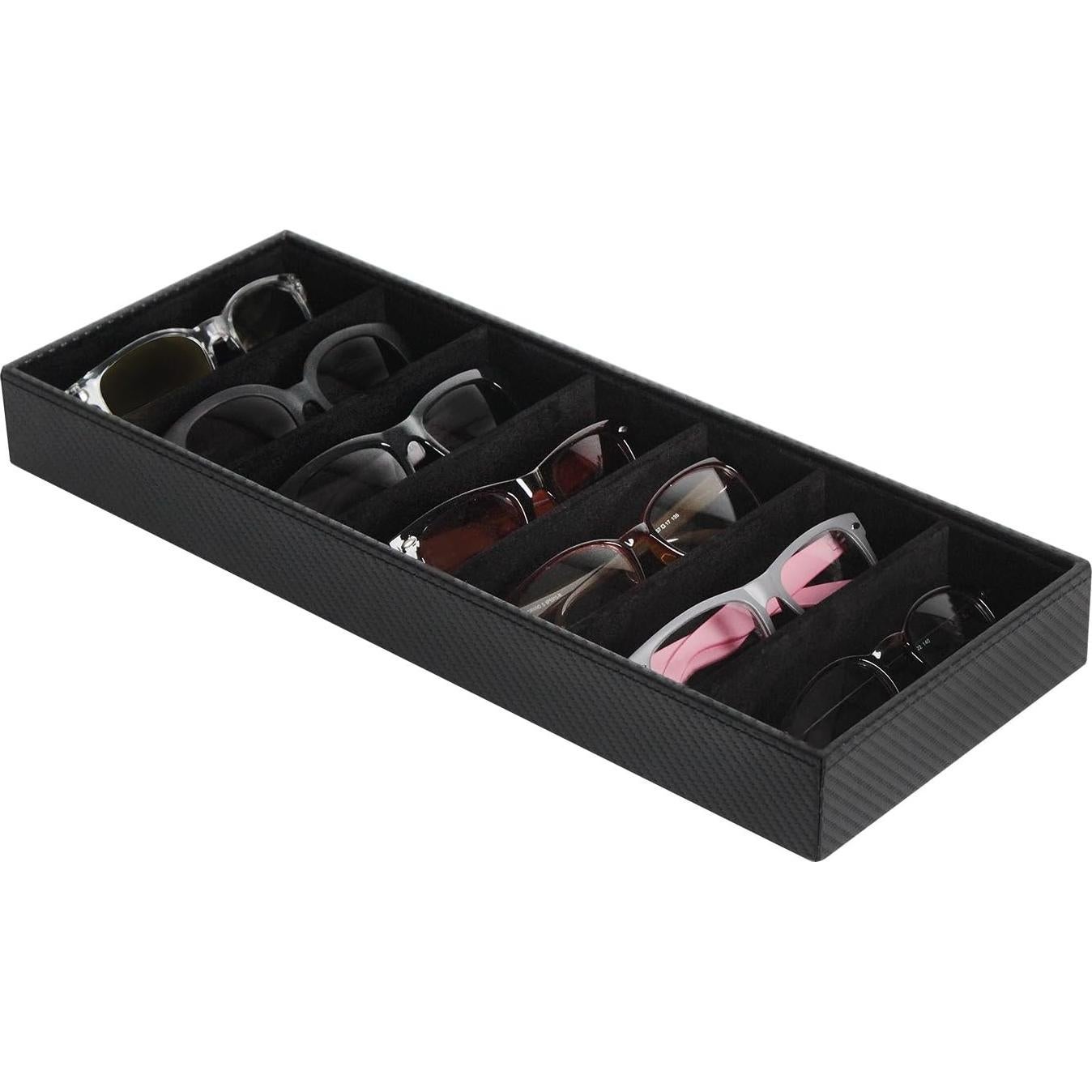 Organizador de Gafas JackCubeDesign 7 Compartimentos Negro