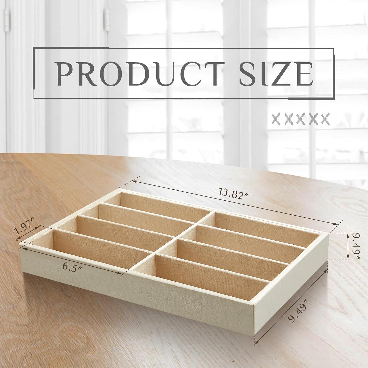 Organizador de Joyería Amylove 4 Pcs Beige 8 Rejillas