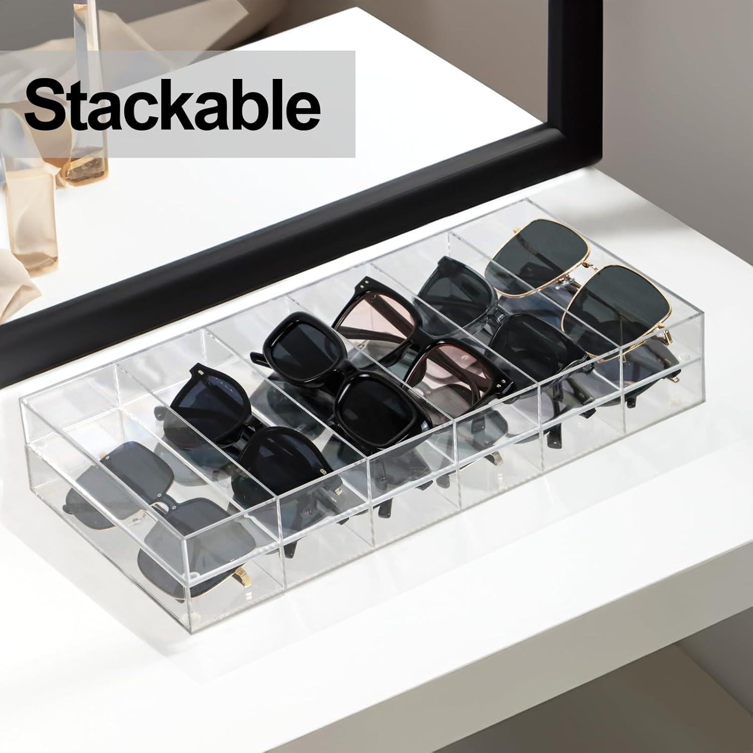 Organizador de Cajón ZEXALOR Transparente 6 Compartimentos