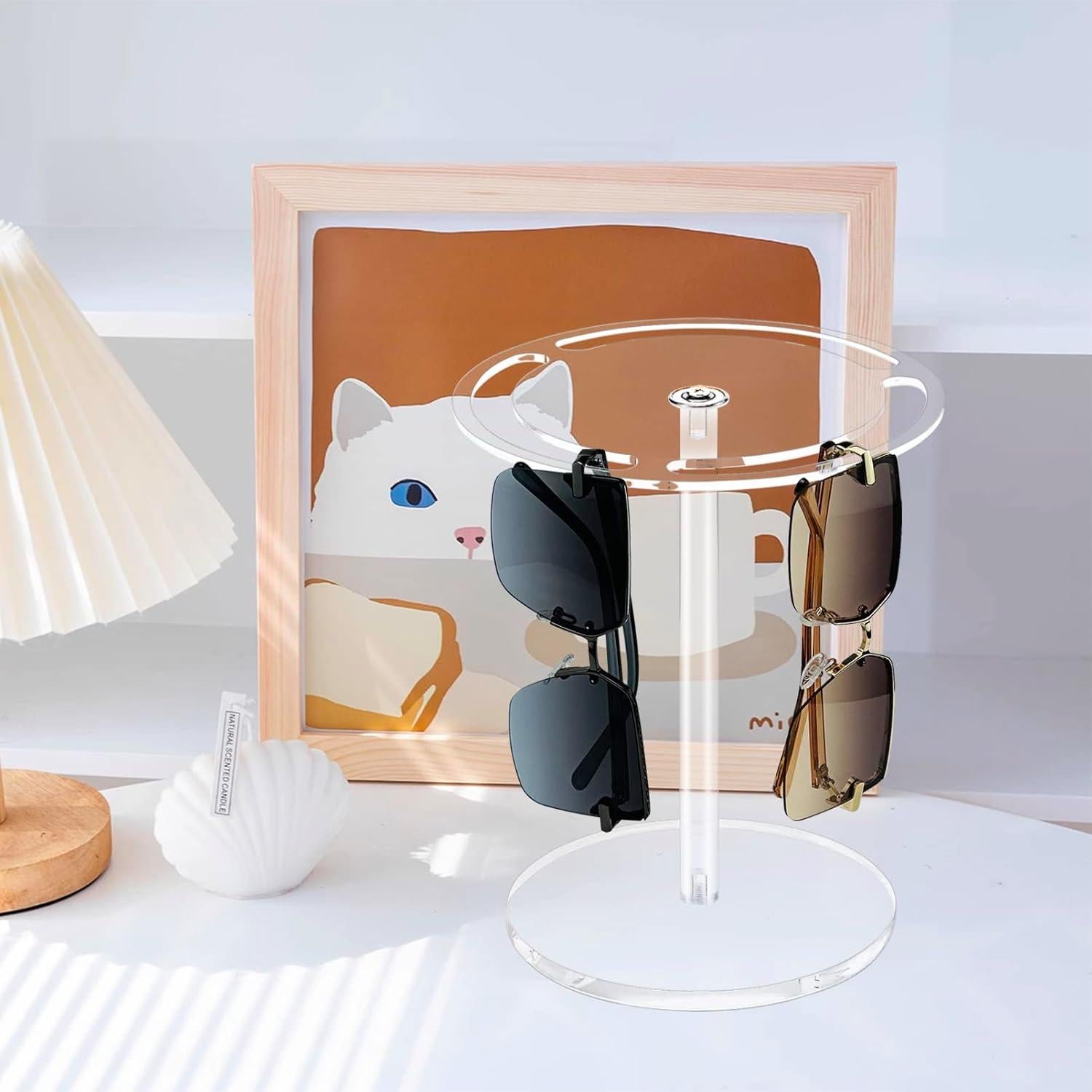 Soporte para Gafas de Sol Bigfety Acrílico Transparente 360°