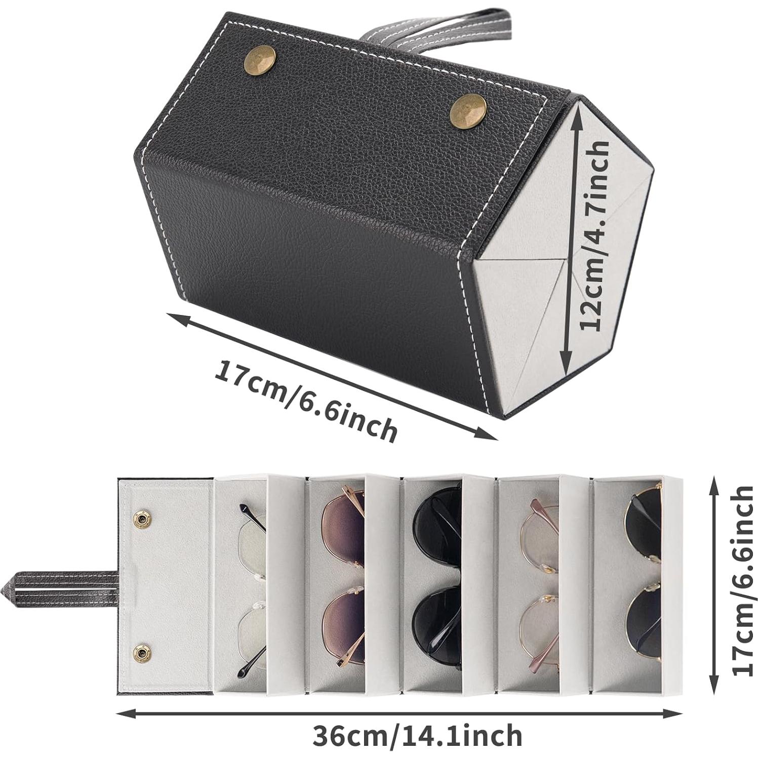 Estuche Organizador de Gafas de Sol Aubeco Plegable 5 Compartimentos