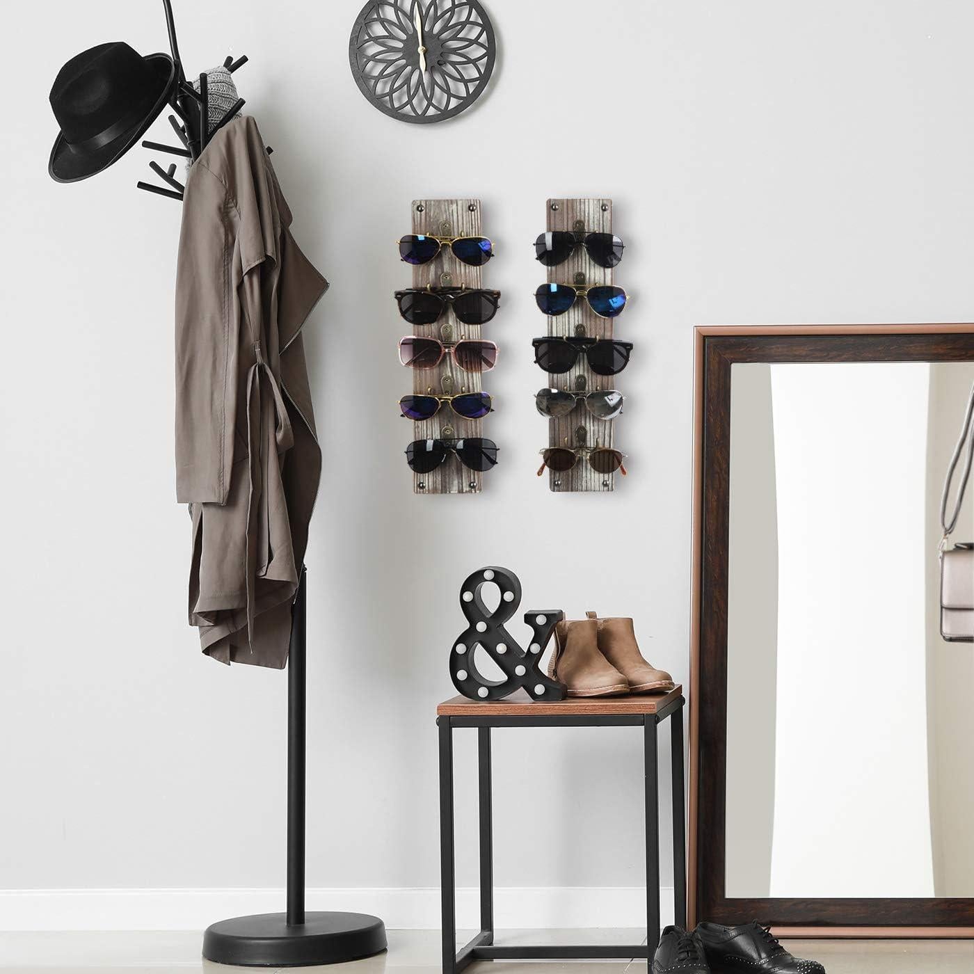 Organizador de Gafas de Sol de Madera JACKCUBE Diseño Rústico