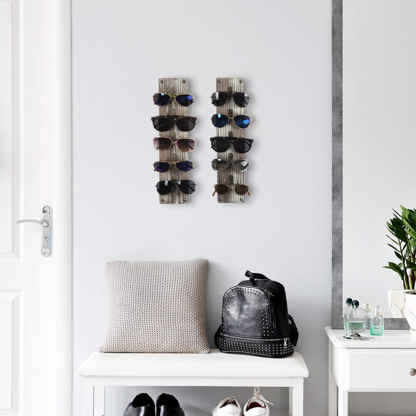 Organizador de Gafas de Sol de Madera JACKCUBE Diseño Rústico