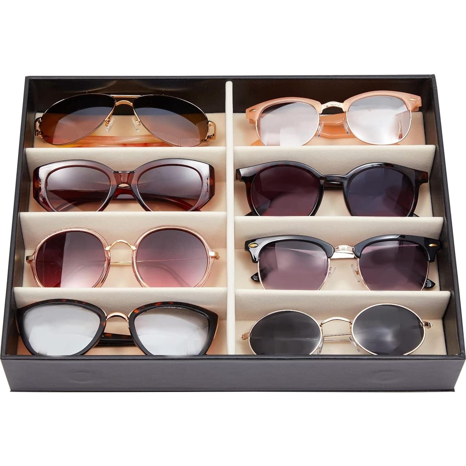 Organizador de Gafas Juvale 8 Compartimentos 32x25 cm