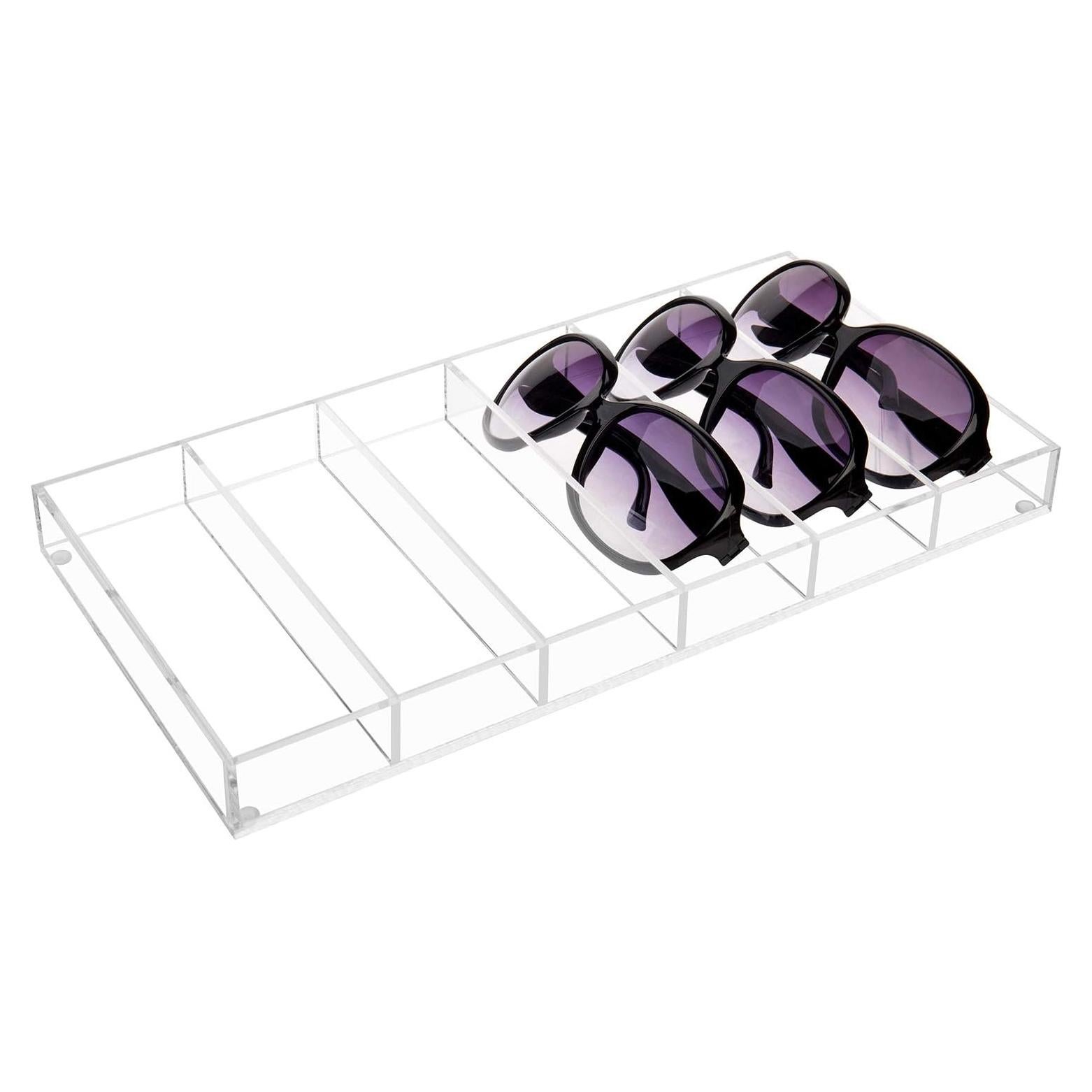Organizador de Gafas Acrílico MyGift 6 Compartimentos Transparente