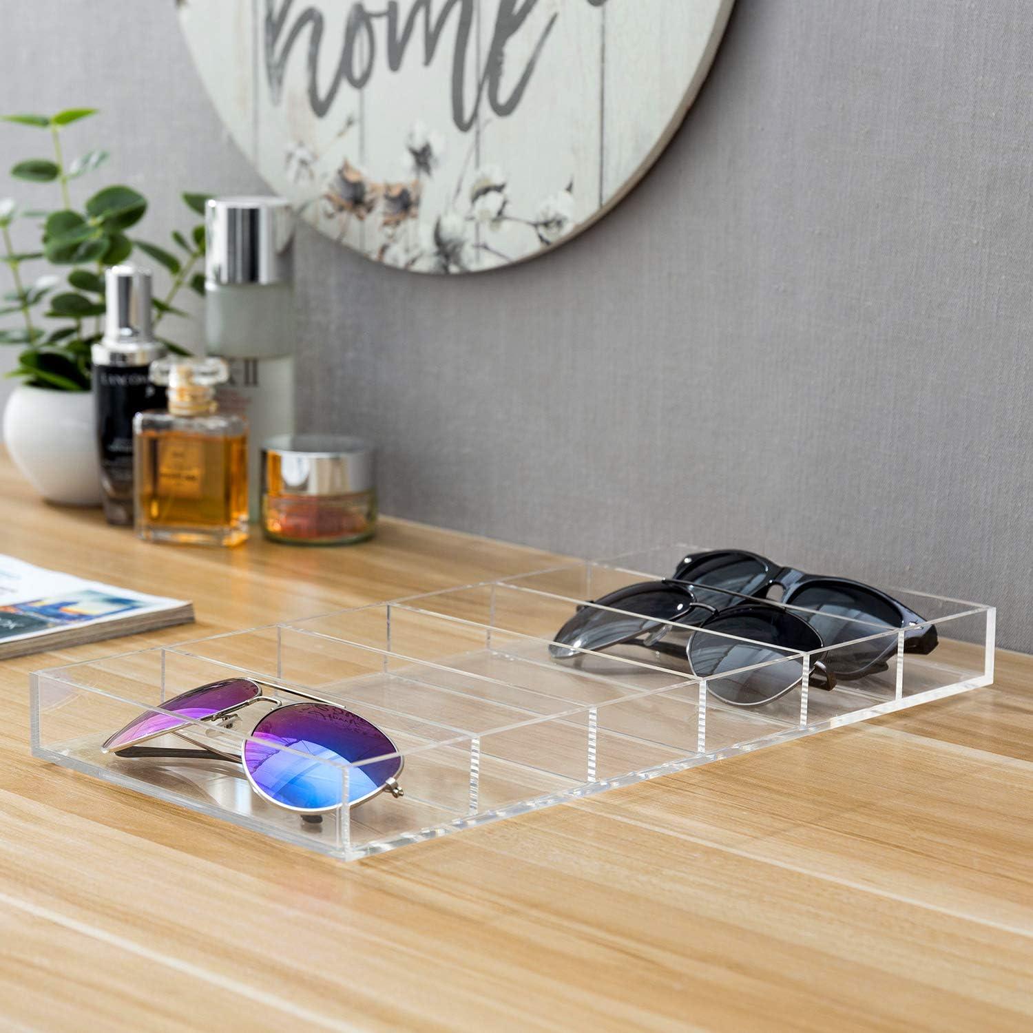 Organizador de Gafas Acrílico MyGift 6 Compartimentos Transparente