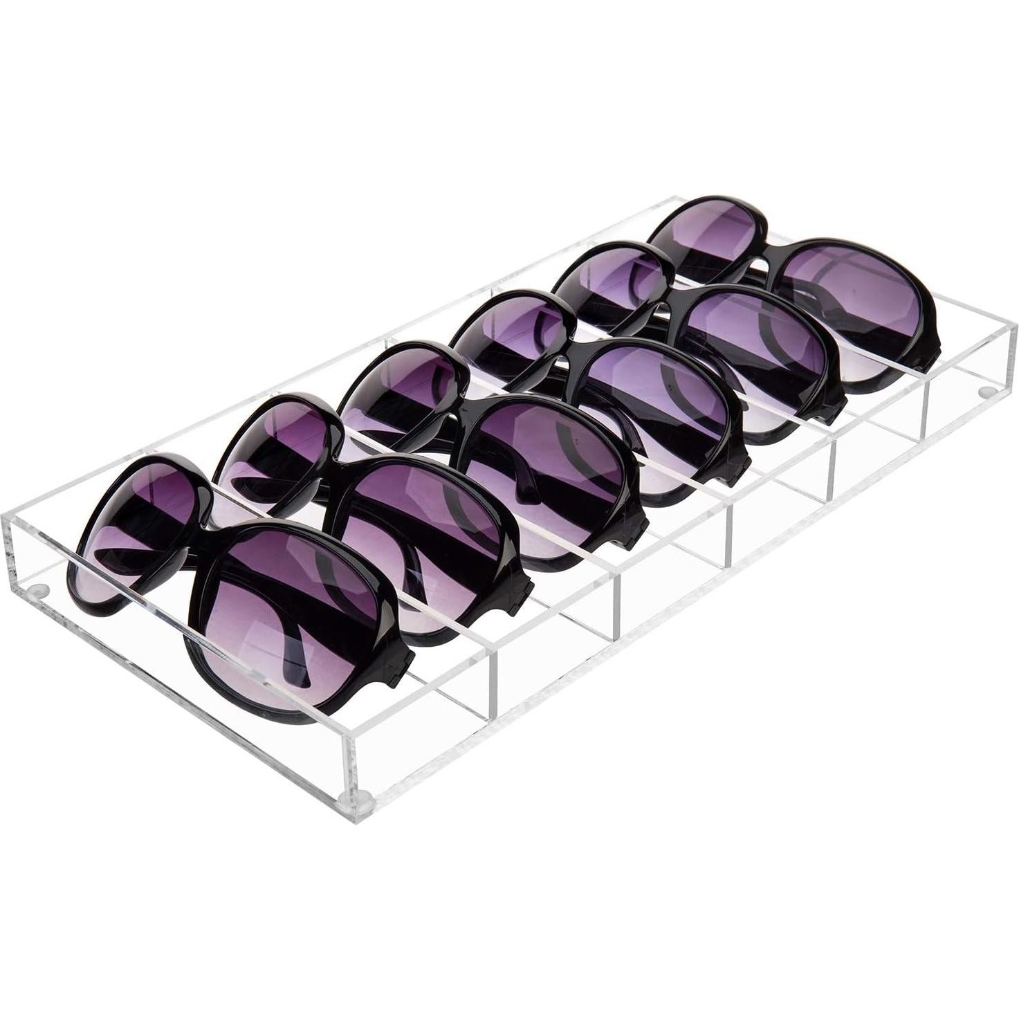 Organizador de Gafas Acrílico MyGift 6 Compartimentos Transparente