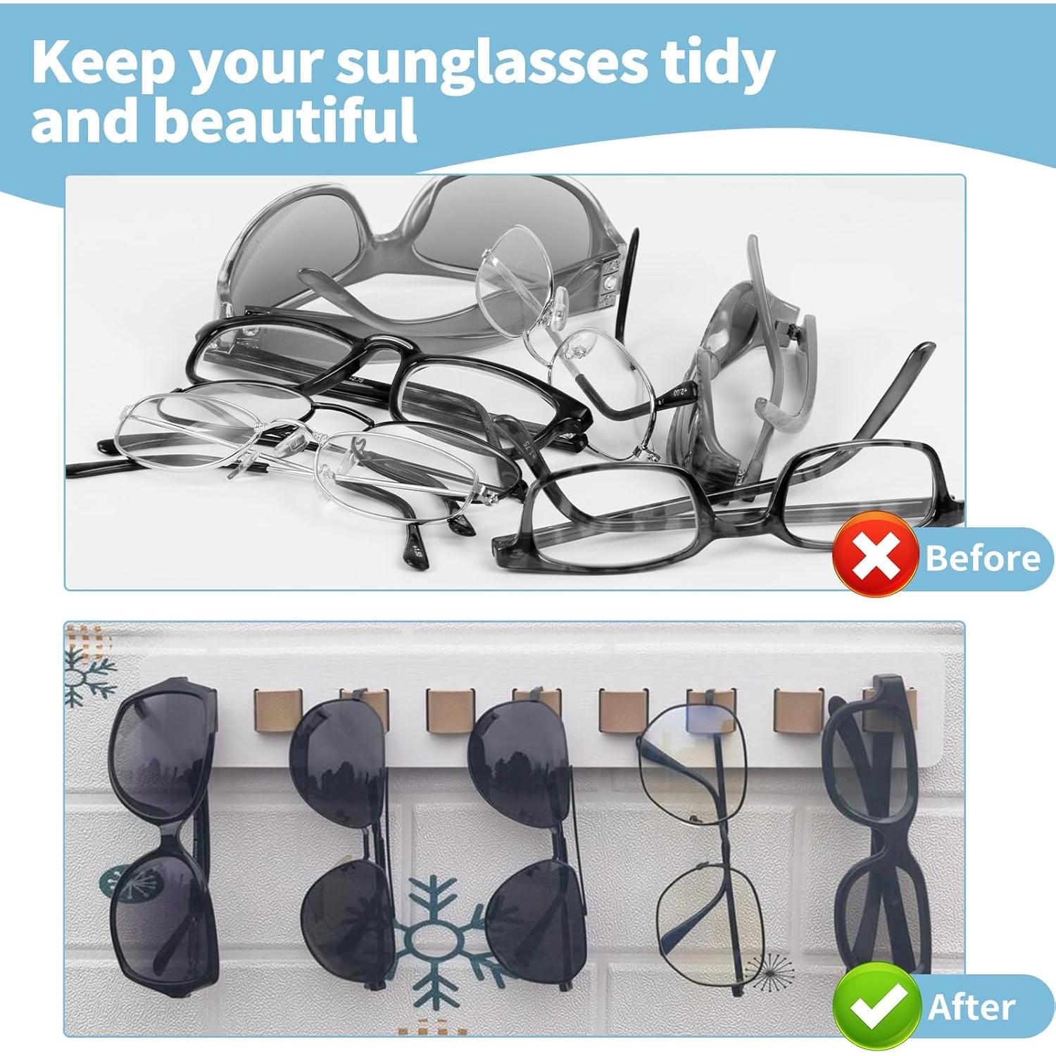 Organizador de Gafas de Sol FINDAMAZE Blanco 1 pieza 40x5 cm