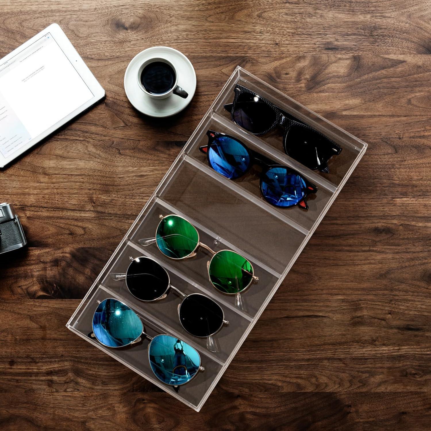 Organizador de Gafas de Sol Acrílico Kenpal 6 Compartimentos