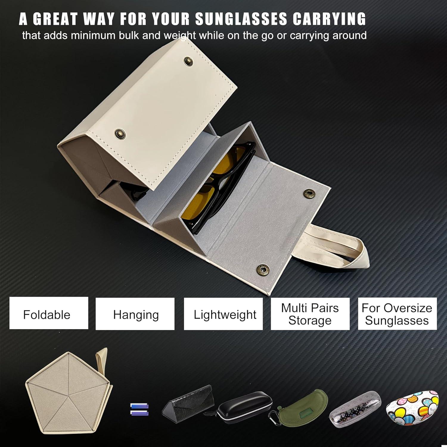 Estuche Organizador de Gafas Longjet 5 Compartimentos Beige