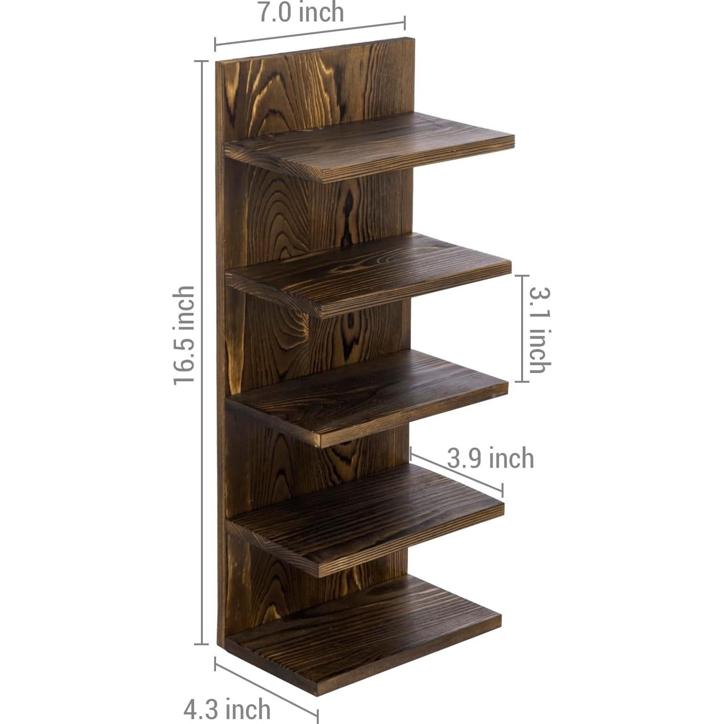 Soporte para Gafas de Sol MyGift de Madera Quemada 5 Niveles