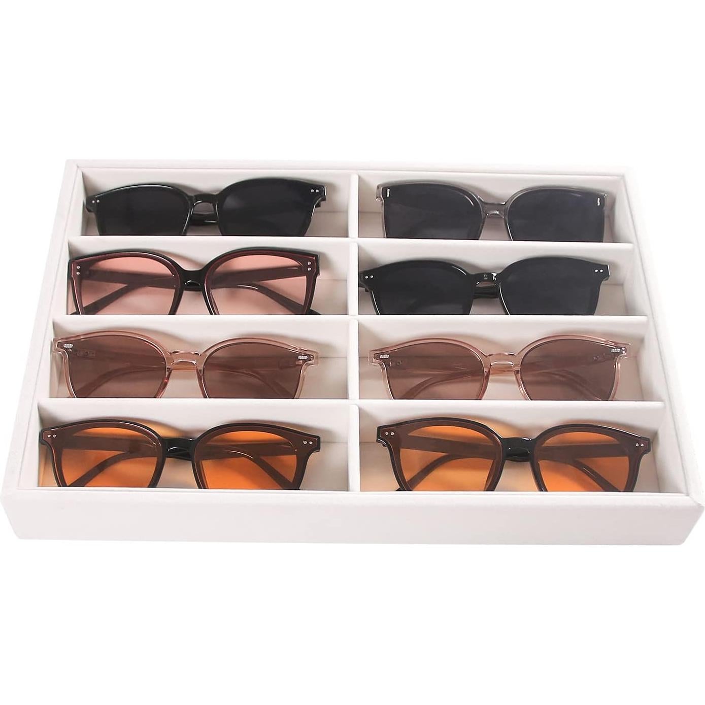 Organizador de Gafas Beige Pangkeep 8 Compartimentos
