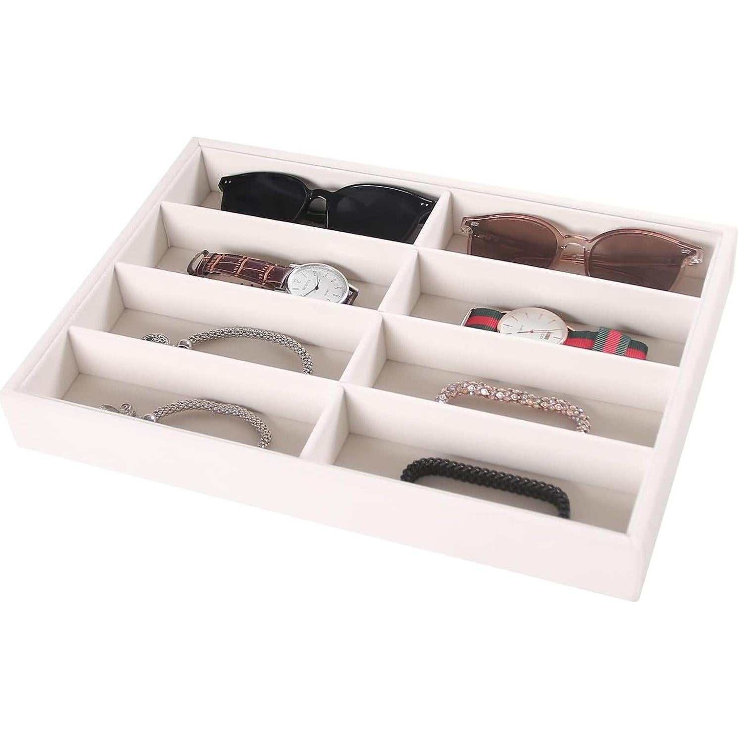 Organizador de Gafas Beige Pangkeep 8 Compartimentos