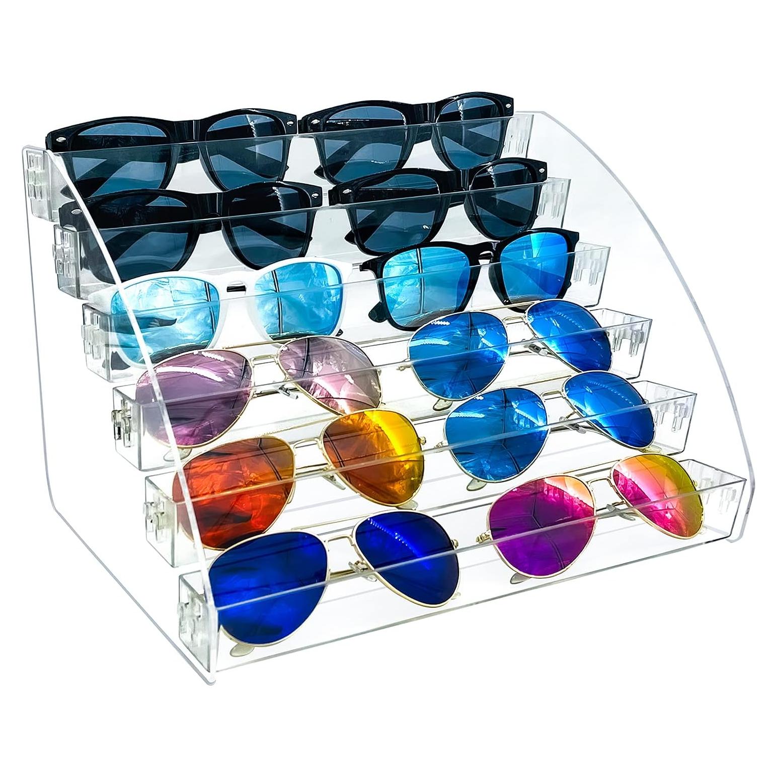 Organizador de Gafas MineDecor 12 Piezas Transparente 31x28x24cm