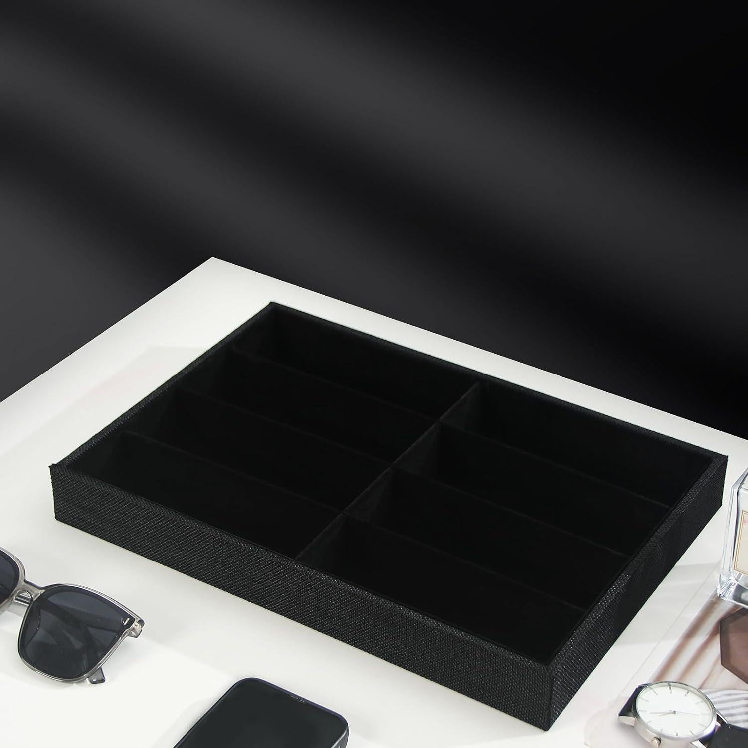 Organizador de Gafas Julysky 8 Compartimentos Negro