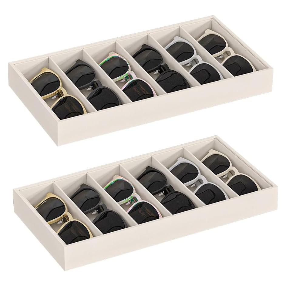 Organizador de Gafas de Sol Beige Ausalivan 6 Espacios