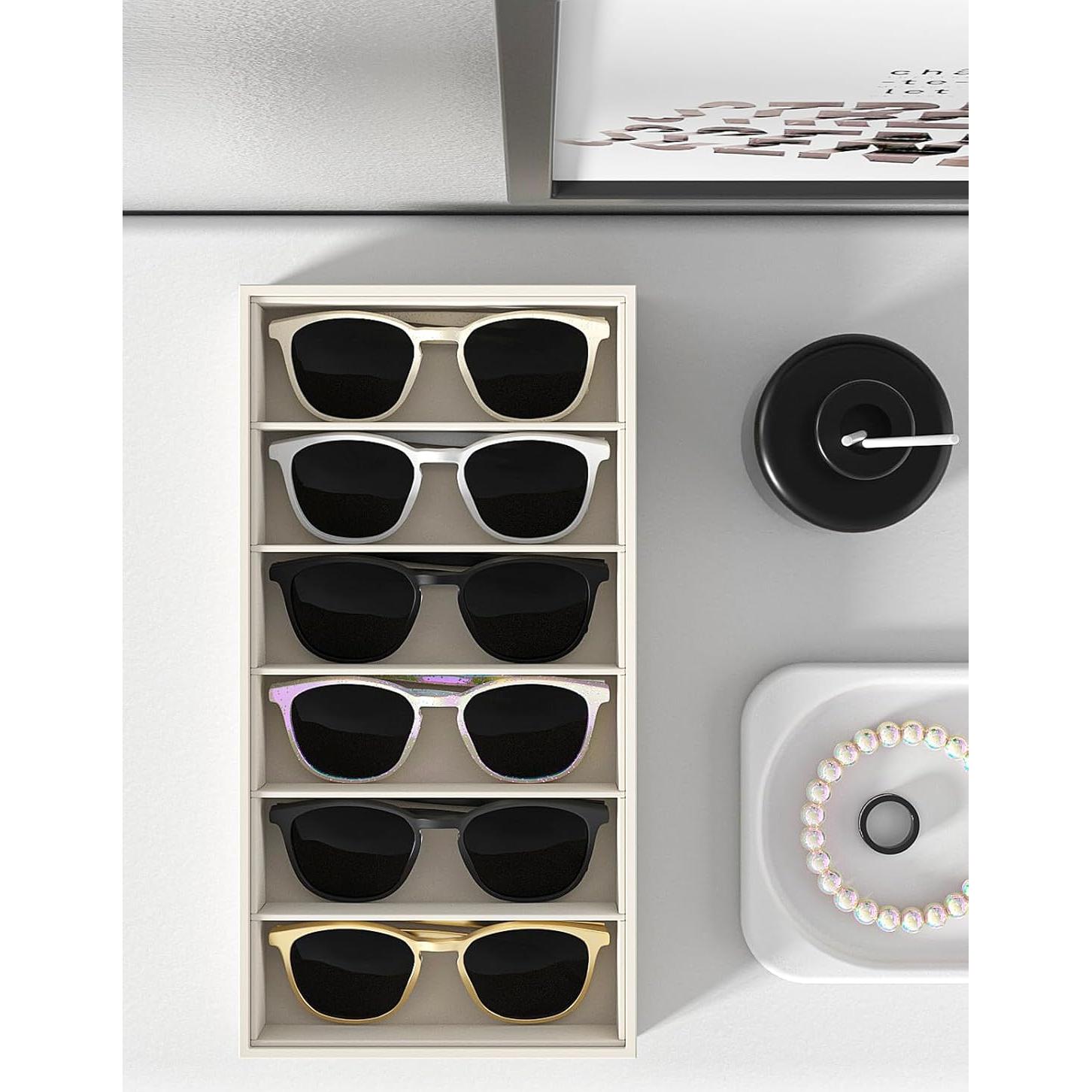 Organizador de Gafas de Sol Beige Ausalivan 6 Espacios