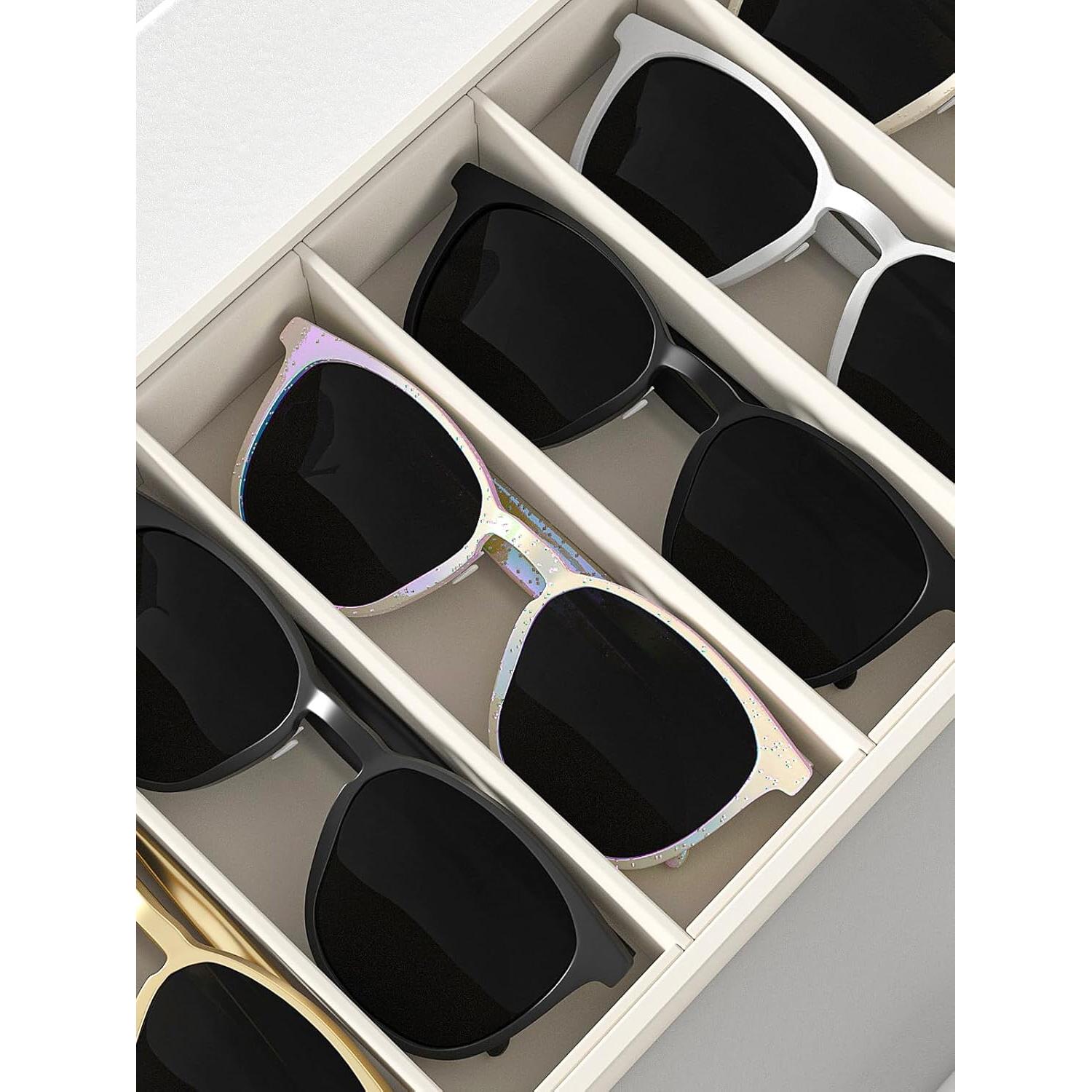Organizador de Gafas de Sol Beige Ausalivan 6 Espacios