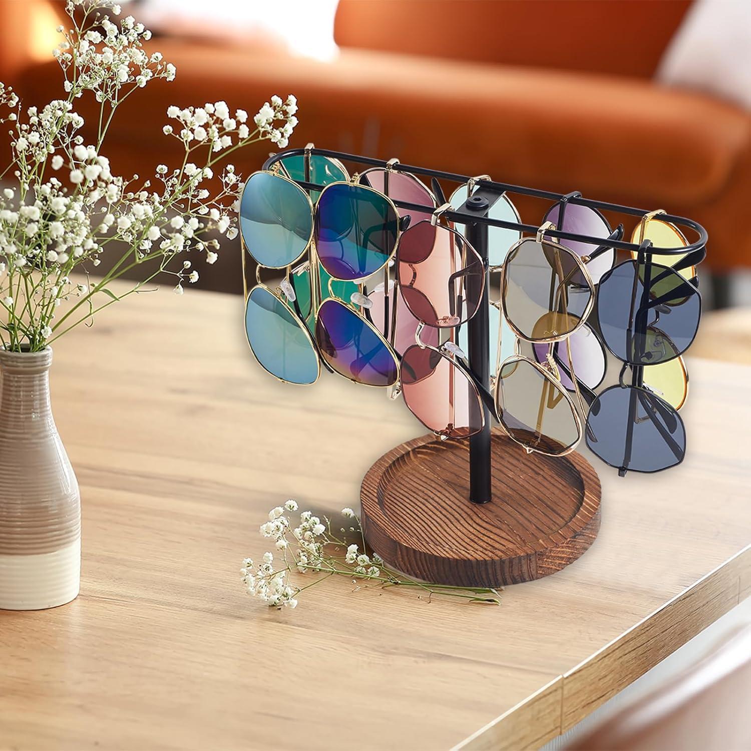 Organizador de Gafas de Madera BDBDYEAY para 12 Pares