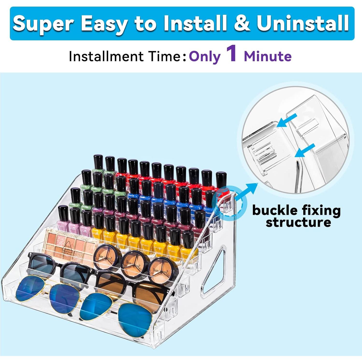 Organizador de Esmalte de Uñas Acrílico 7 Capas Pero Pero