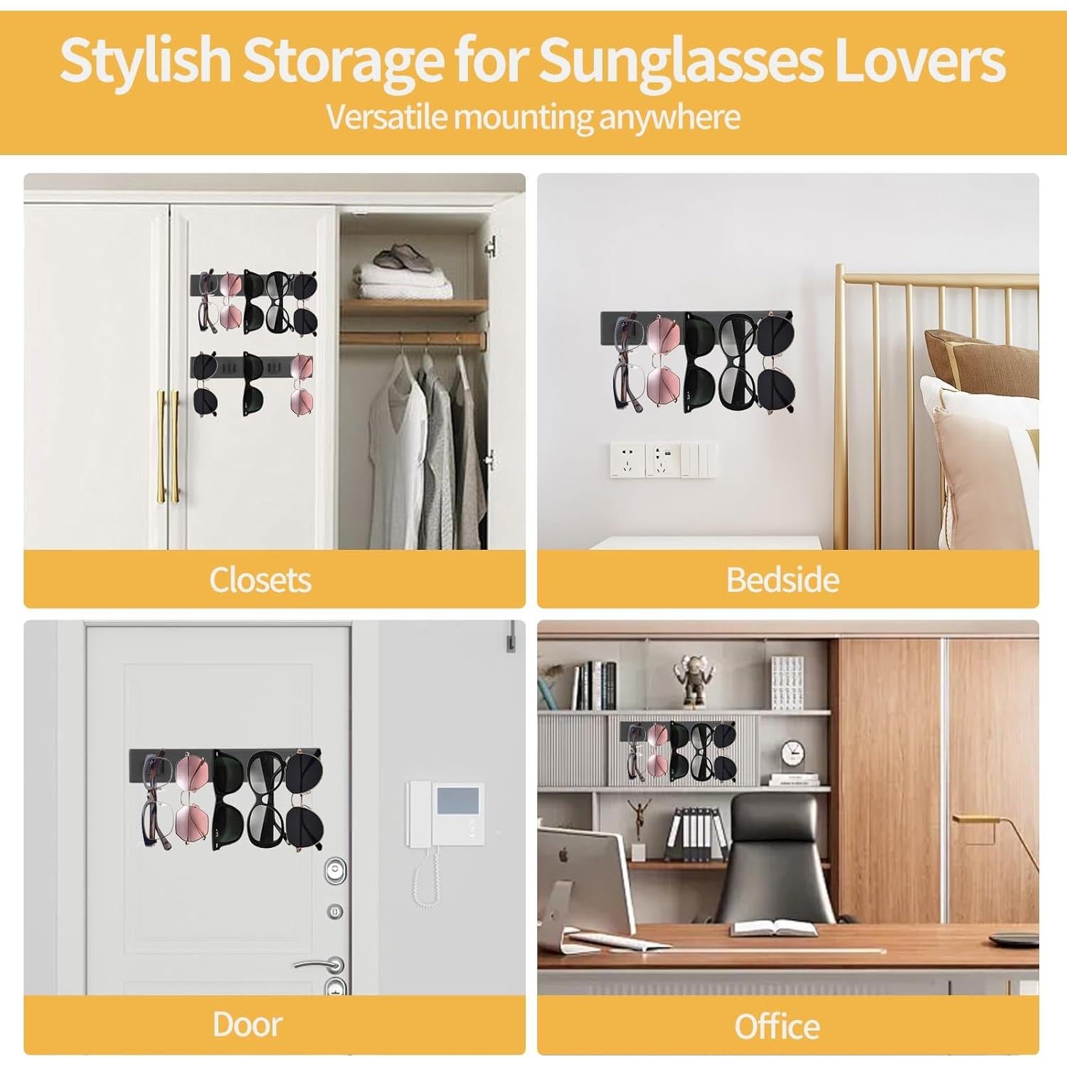 Organizador de Gafas de Sol Gelobo - Madera, 2 Piezas