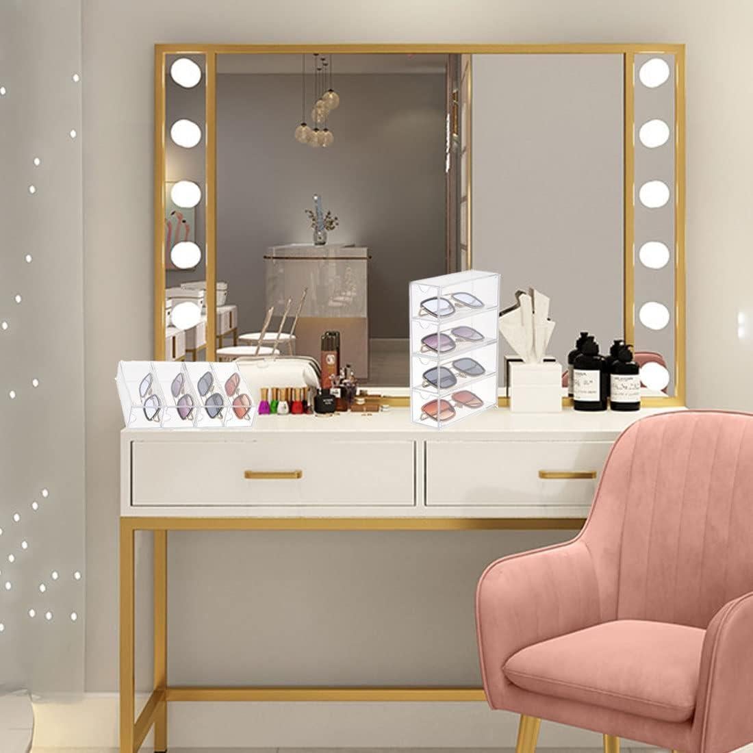 Organizador de Gafas de Sol CLUQMEIK Acrílico 4 Cajones