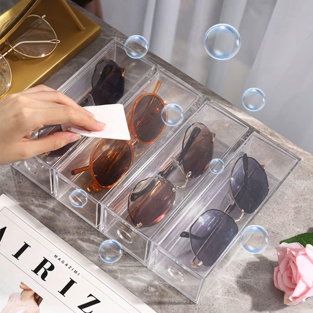 Organizador de Gafas de Sol CLUQMEIK Acrílico 4 Cajones