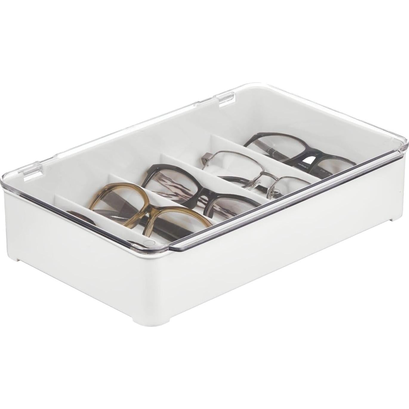 Organizador de Gafas Apilable mDesign - 2 Piezas Blanco