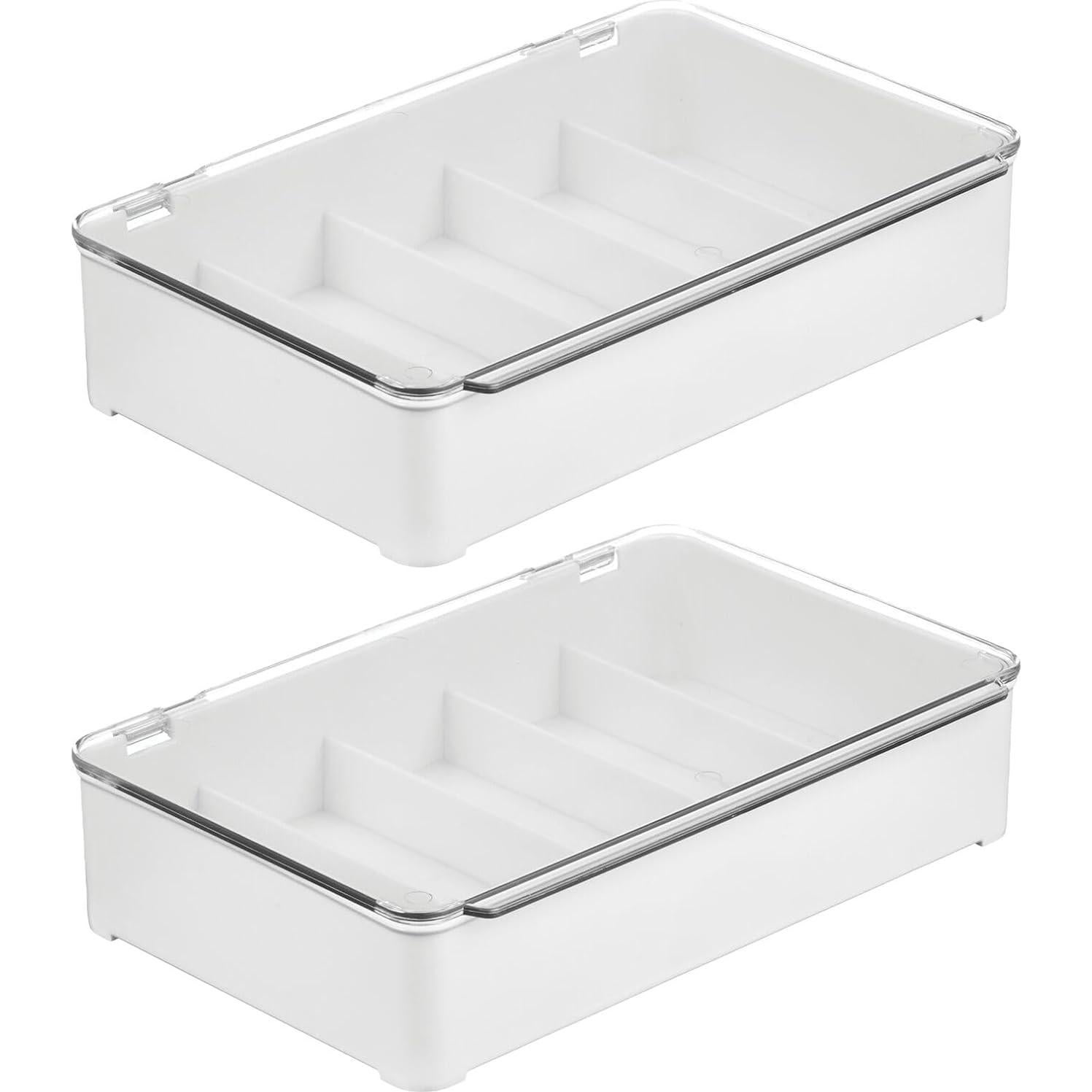 Organizador de Gafas Apilable mDesign - 2 Piezas Blanco