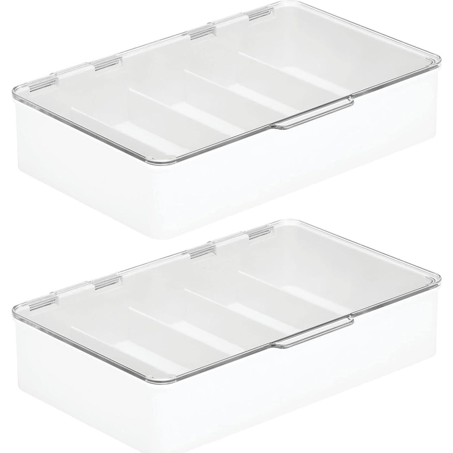 Organizador de Gafas Apilable mDesign - 2 Piezas Blanco