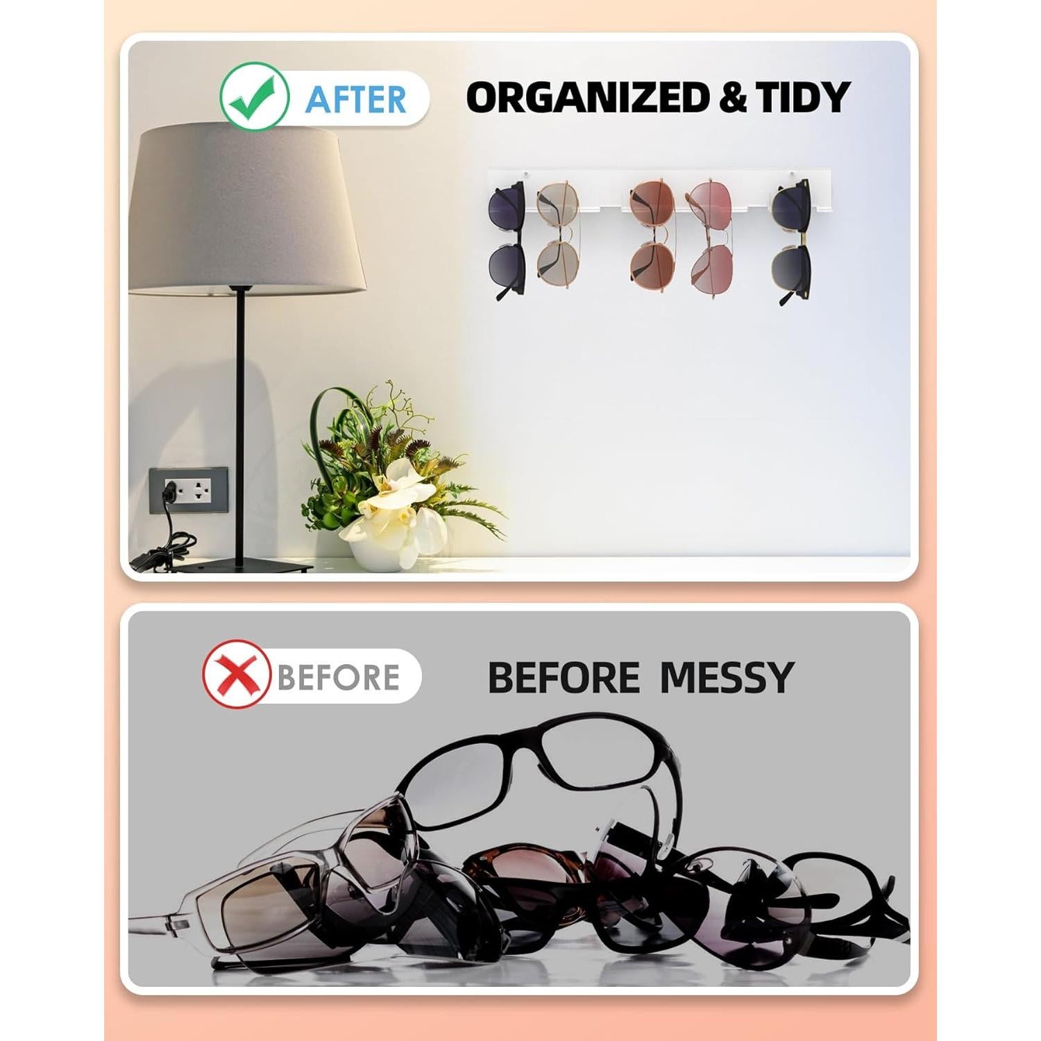 Organizador de Gafas de Sol MaxGear, 2 Paquetes, Acrílico