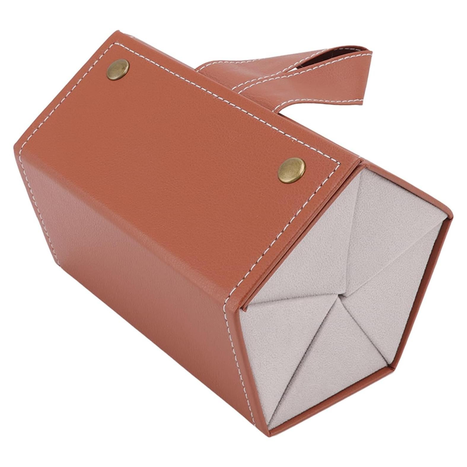 Estuche Organizador de Gafas TOPINCN Plegable 5 Ranuras Cuero