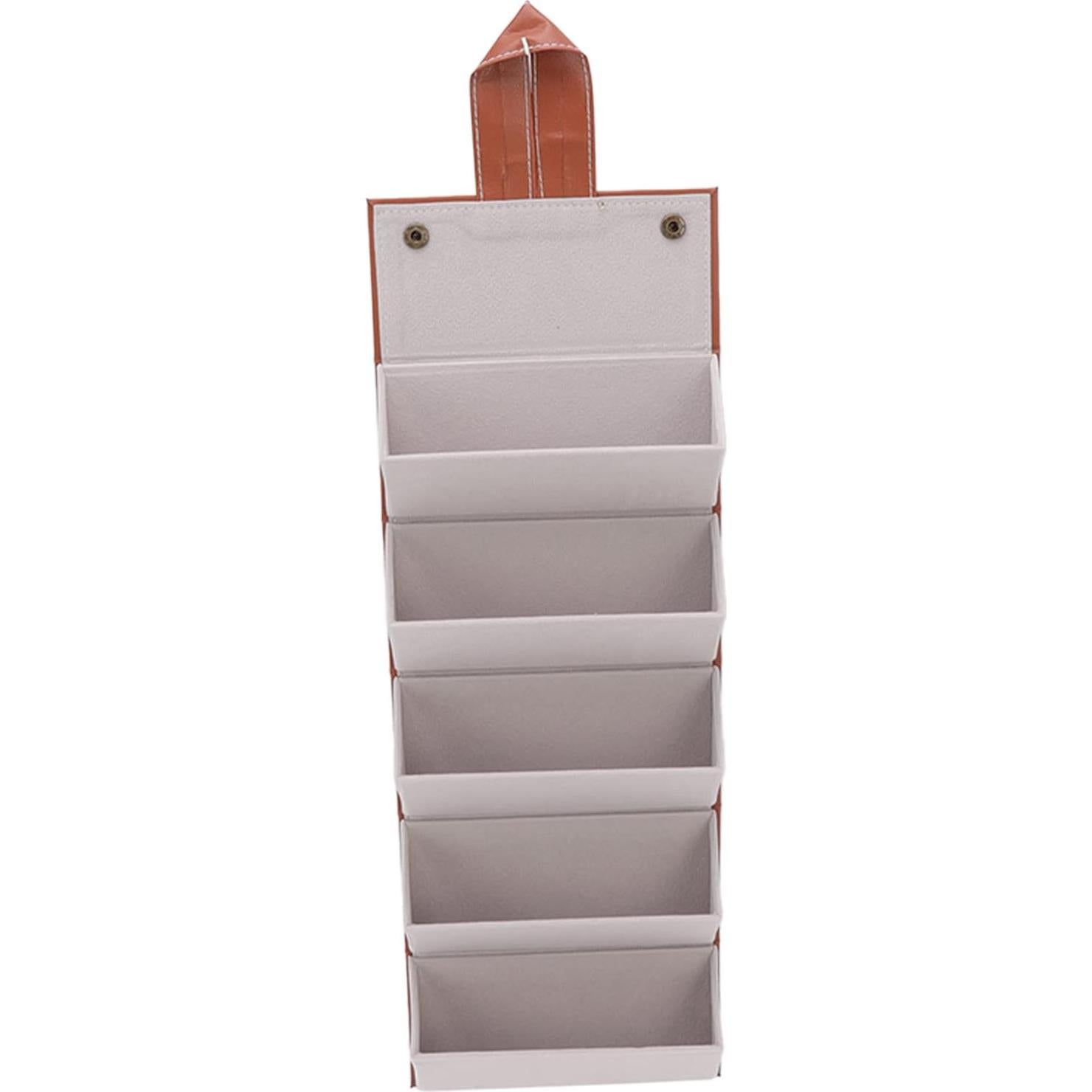 Estuche Organizador de Gafas TOPINCN Plegable 5 Ranuras Cuero