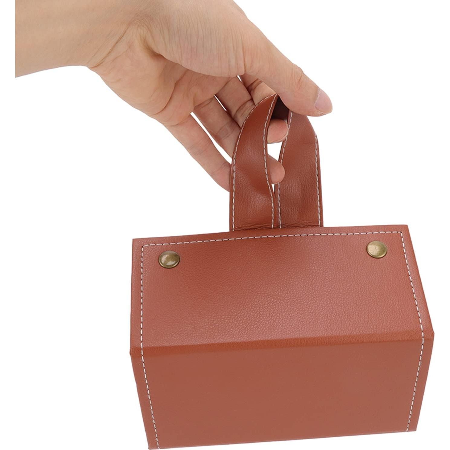 Estuche Organizador de Gafas TOPINCN Plegable 5 Ranuras Cuero